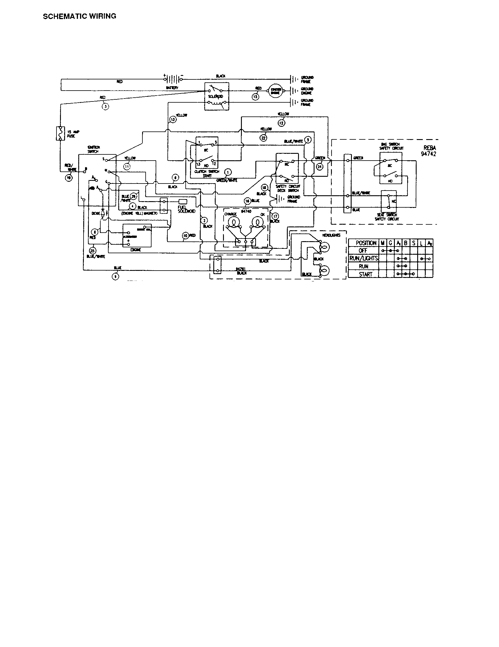 Yard King 42566X89 schematic wiring diagram