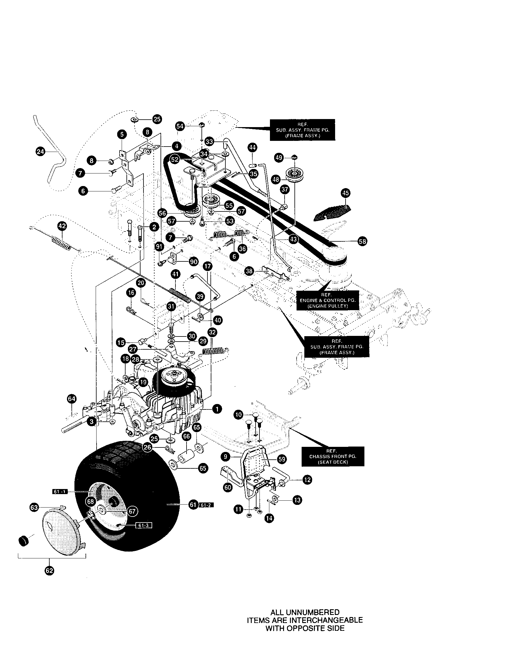 Yard King 50565X89 motion drive assembly diagram