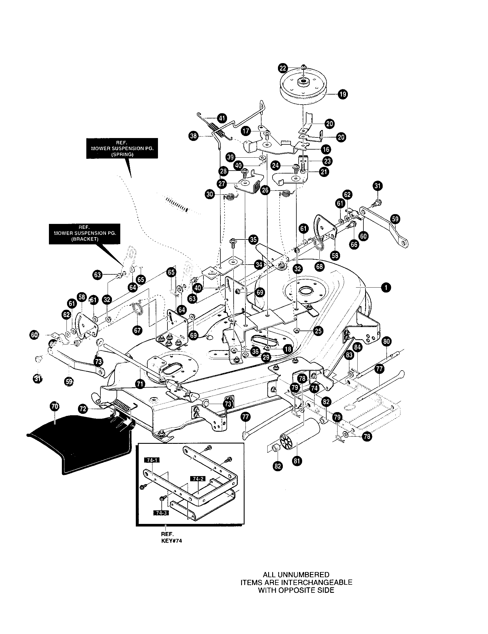 Yard King 50565X89 deck assembly diagram
