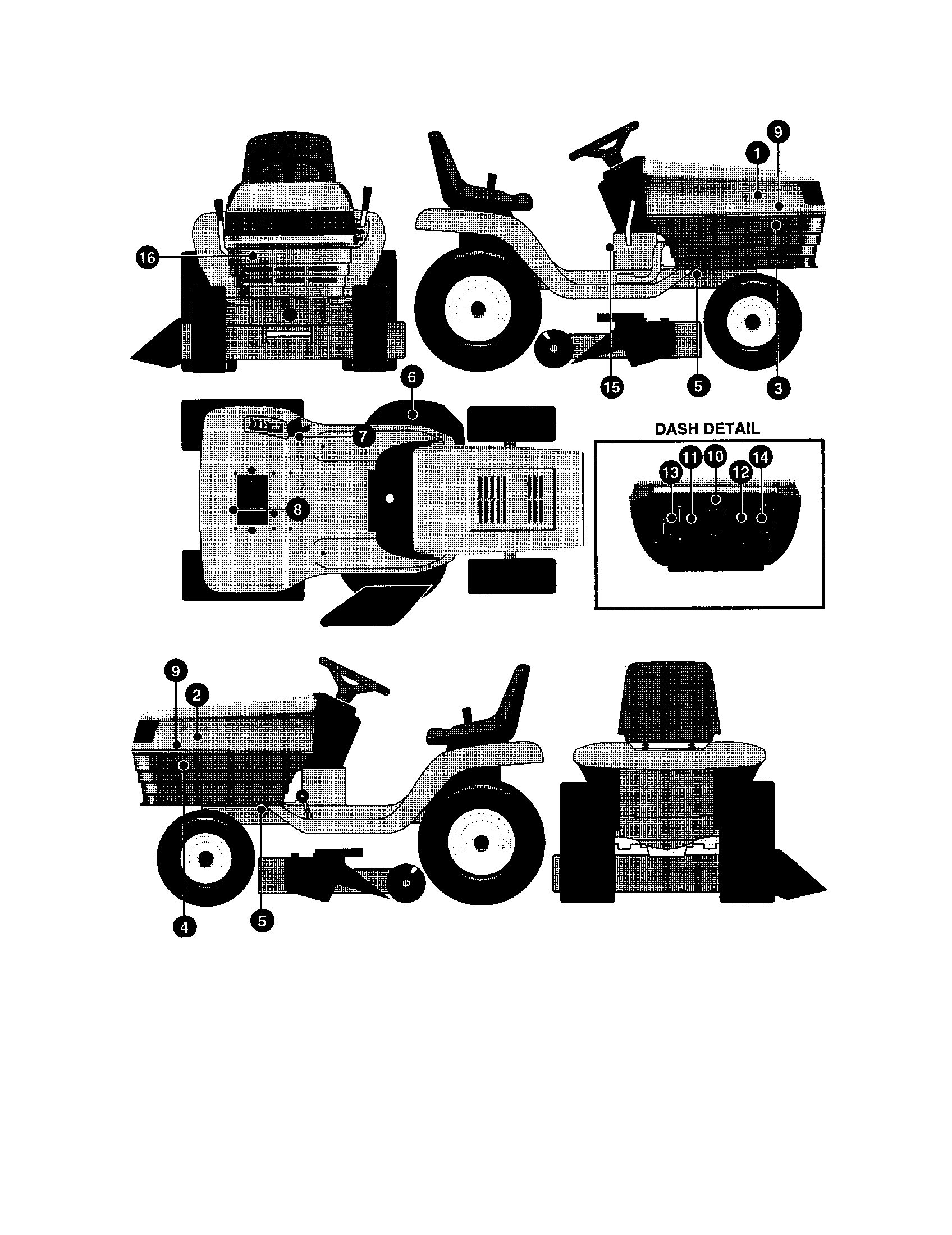 Yard King 50565X89 decal assembly ii diagram