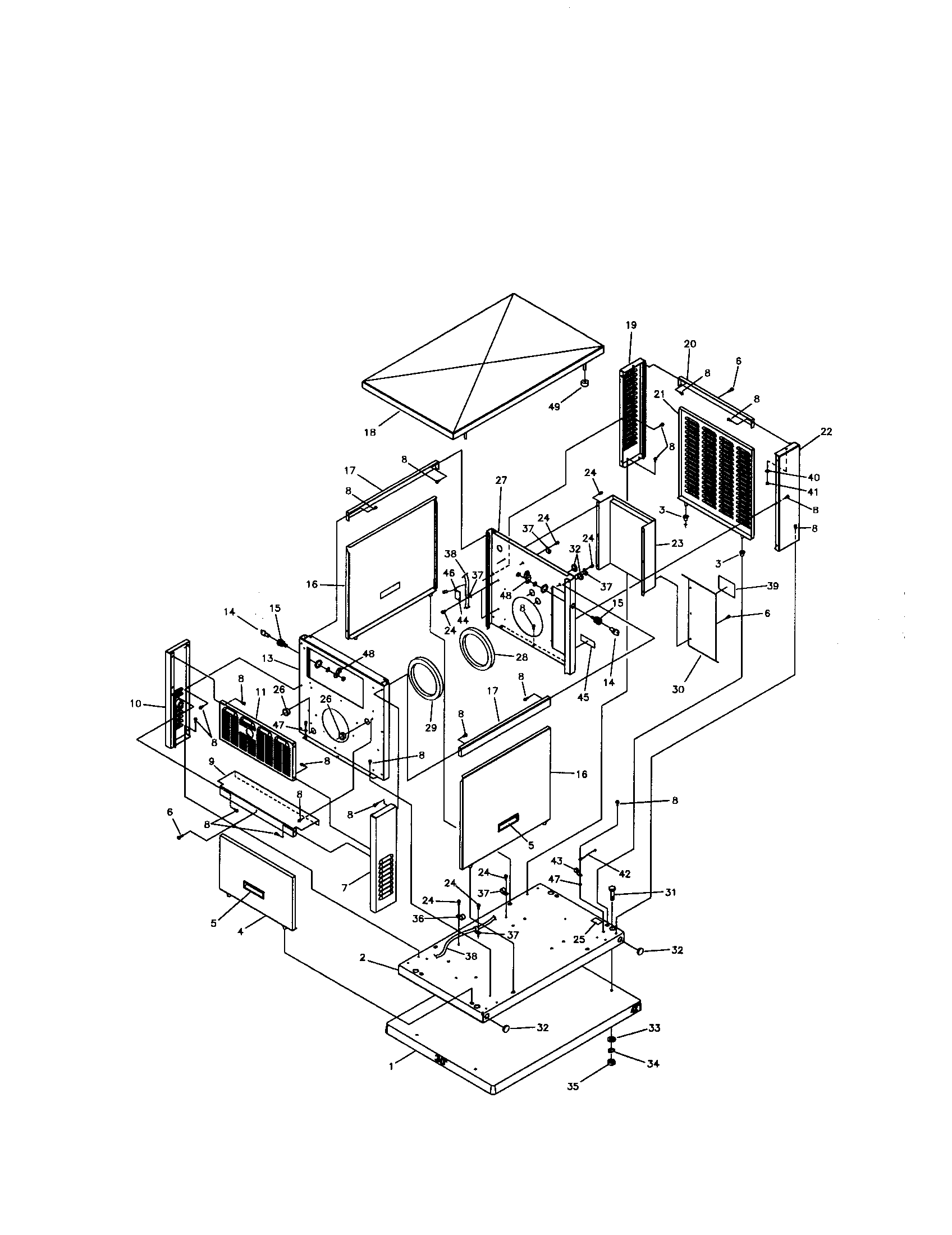 Briggs & Stratton 01938-0 enclosure assembly diagram