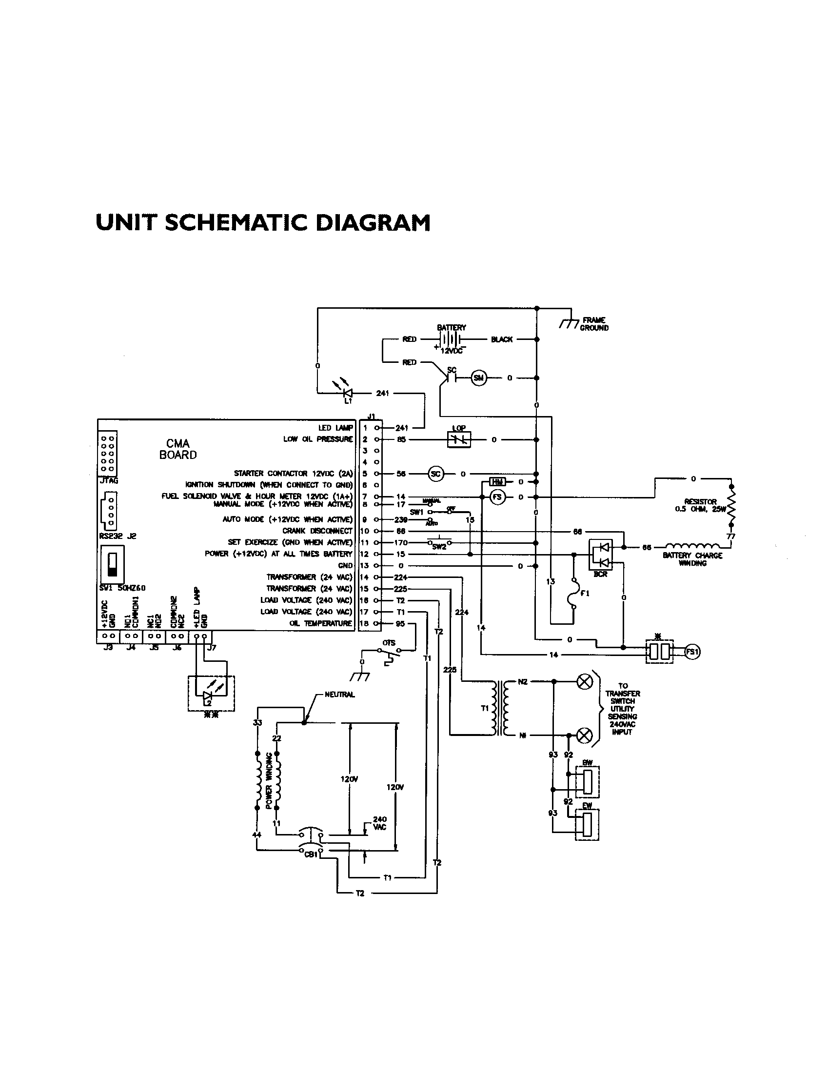 Briggs & Stratton 01938-0 unit schematic diagram