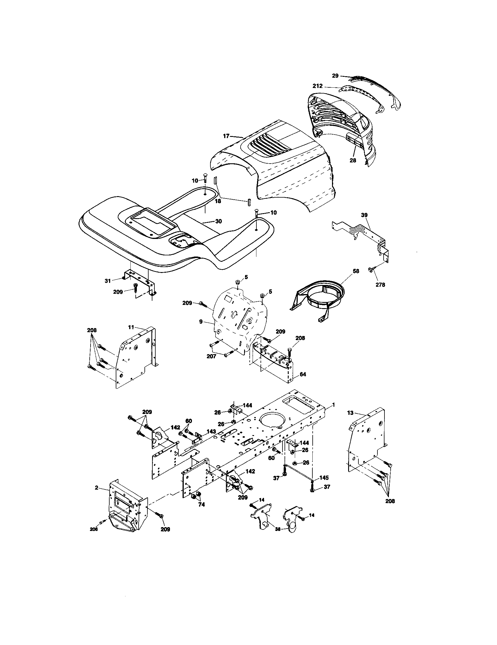 Craftsman 917273522 chassis and enclosures diagram