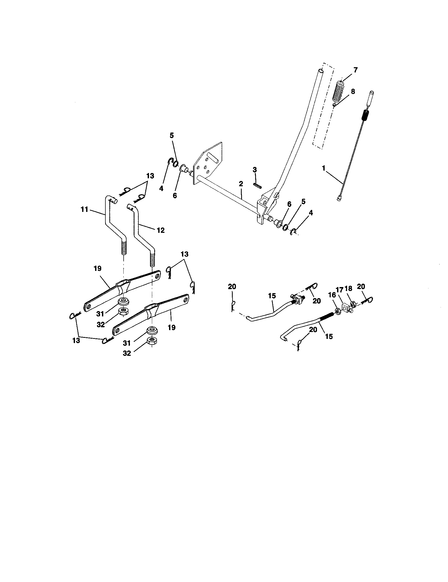 Craftsman 917273522 lift assembly diagram