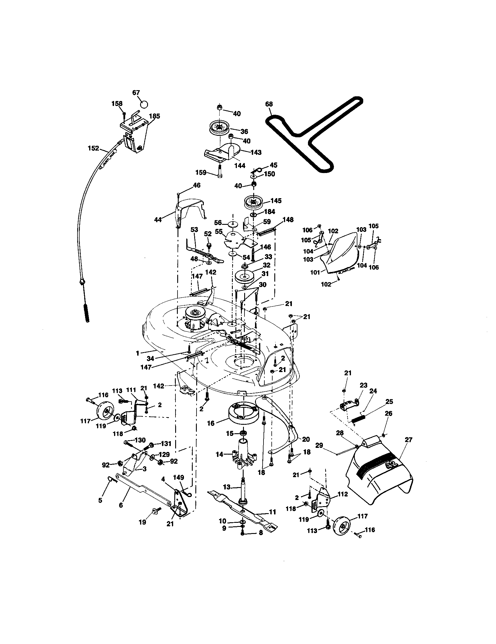 Craftsman 917273522 mower deck diagram