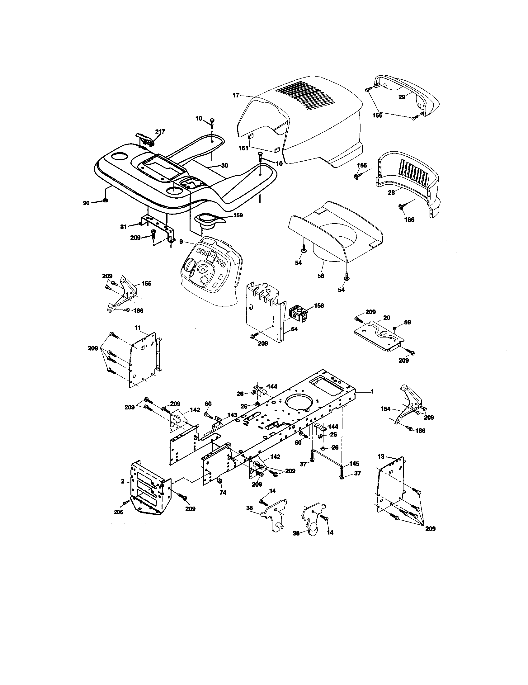 Craftsman 917273641 chassis and enclosures diagram