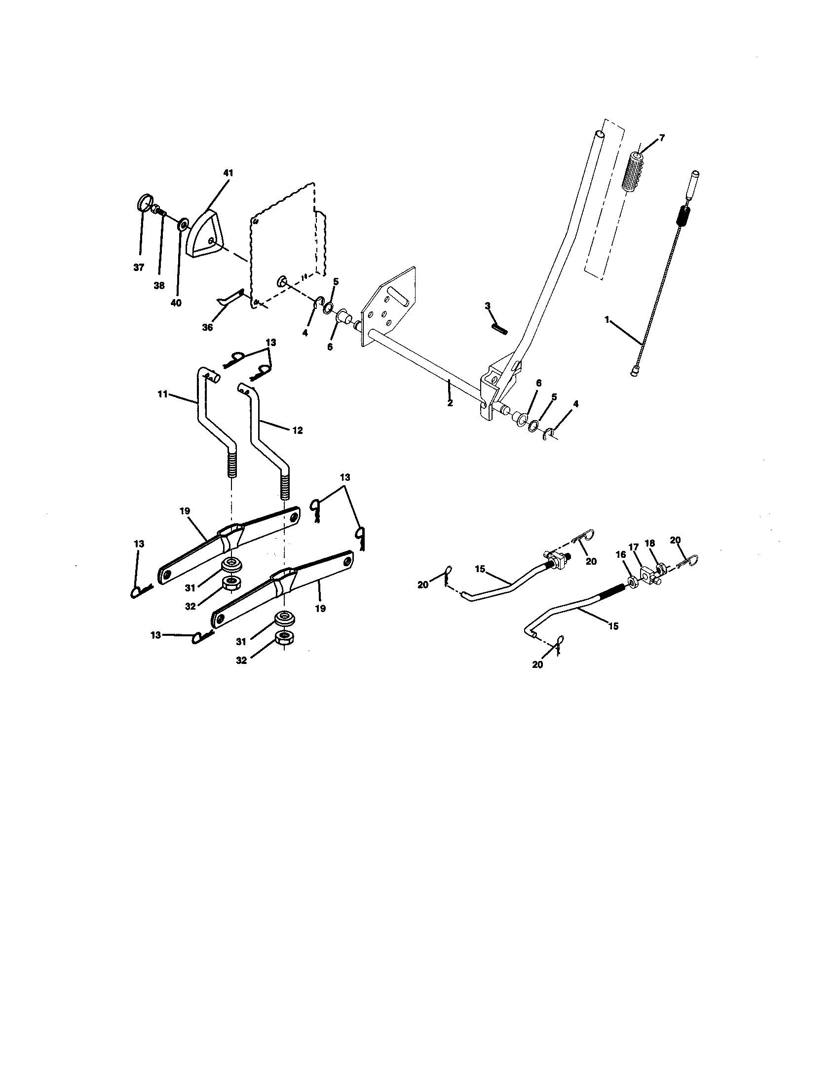 Craftsman 917273641 lift assembly diagram