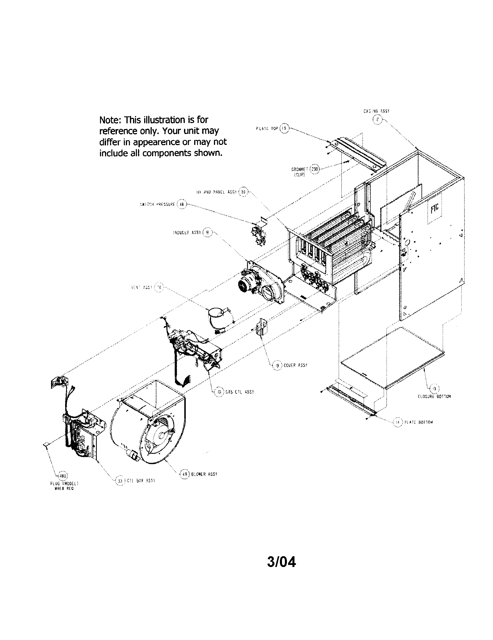 Carrier 58DLA15510020 unit assembly diagram