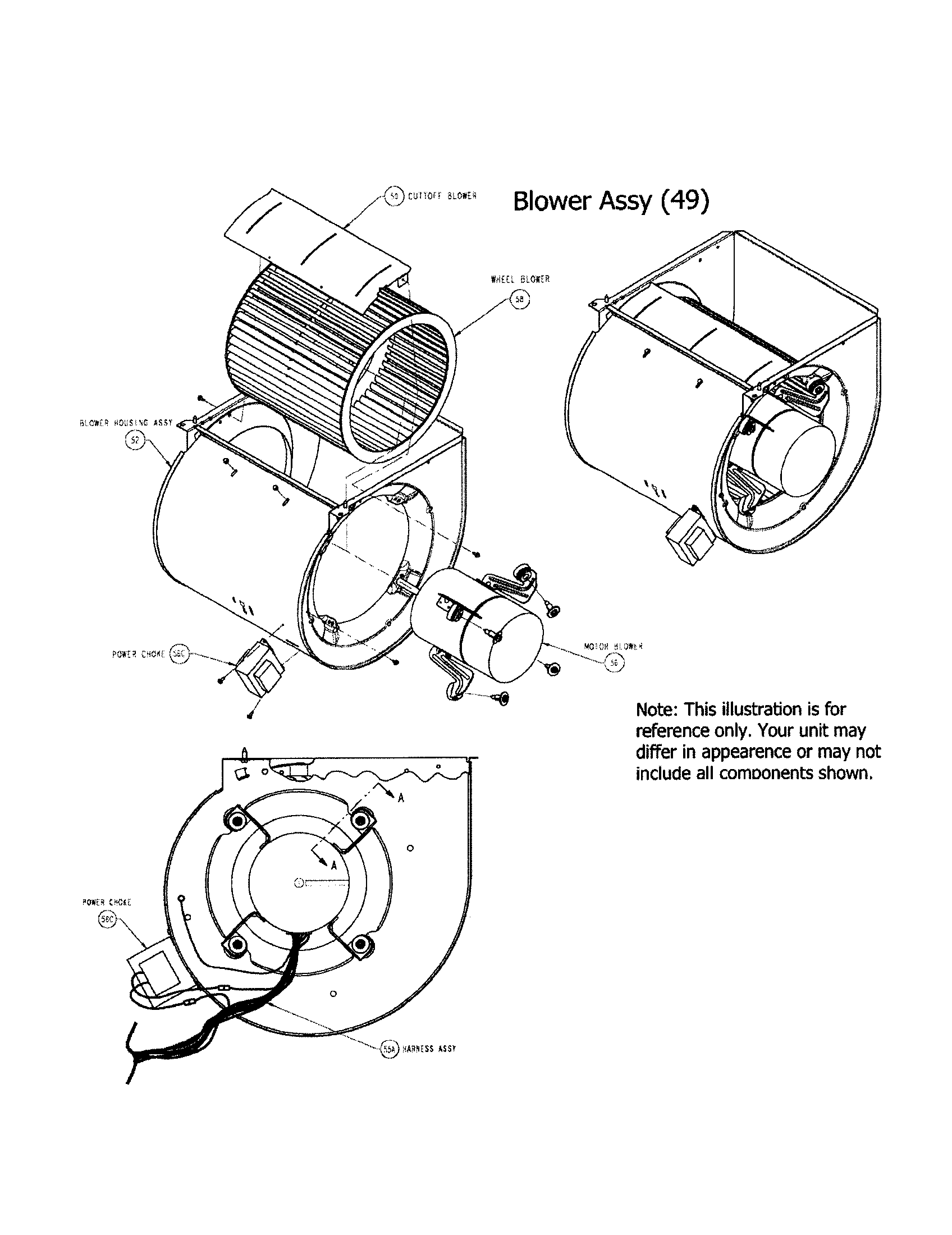 Carrier 58DLX04510012 blower assembly diagram