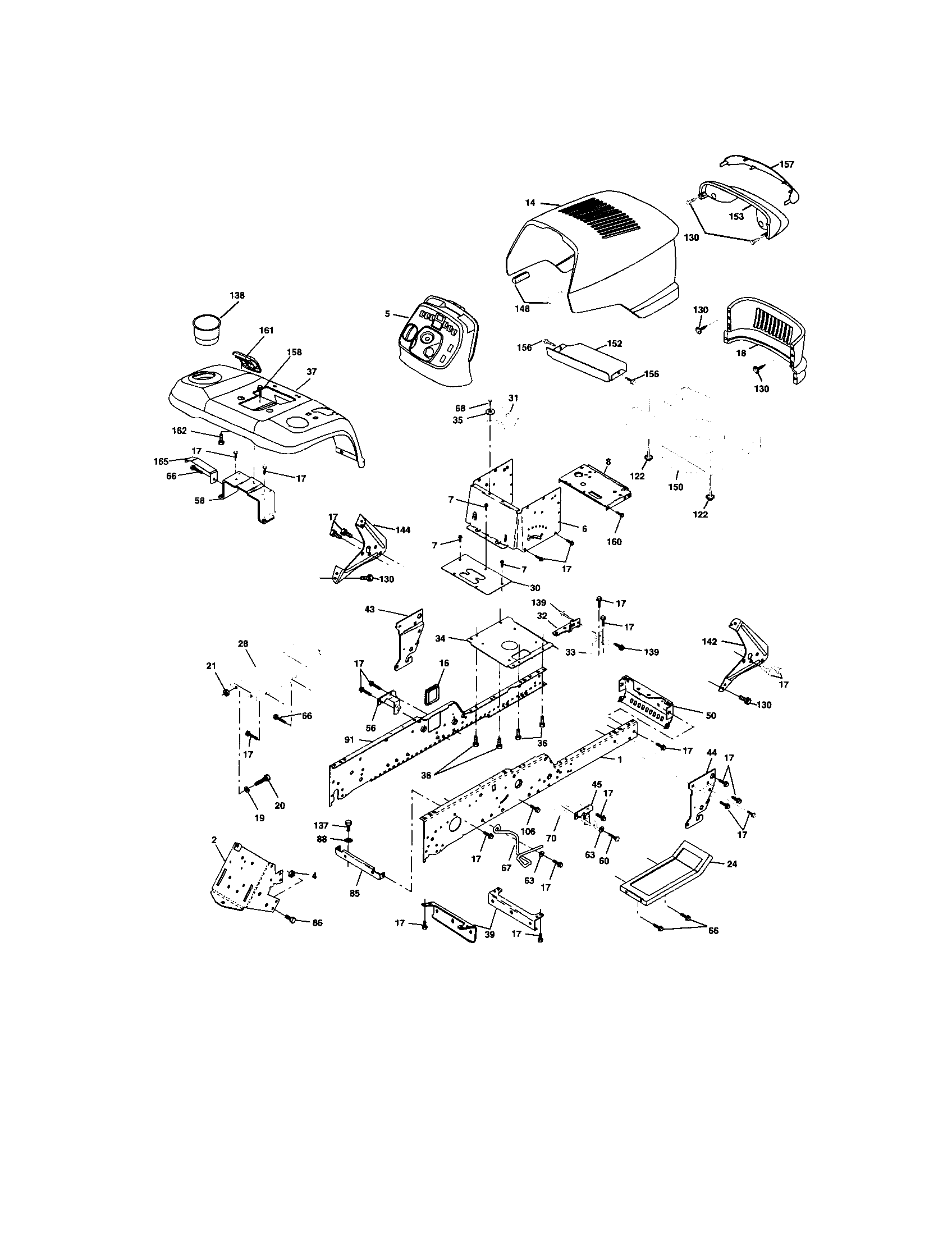 Craftsman 917276070 chassis and enclosures diagram