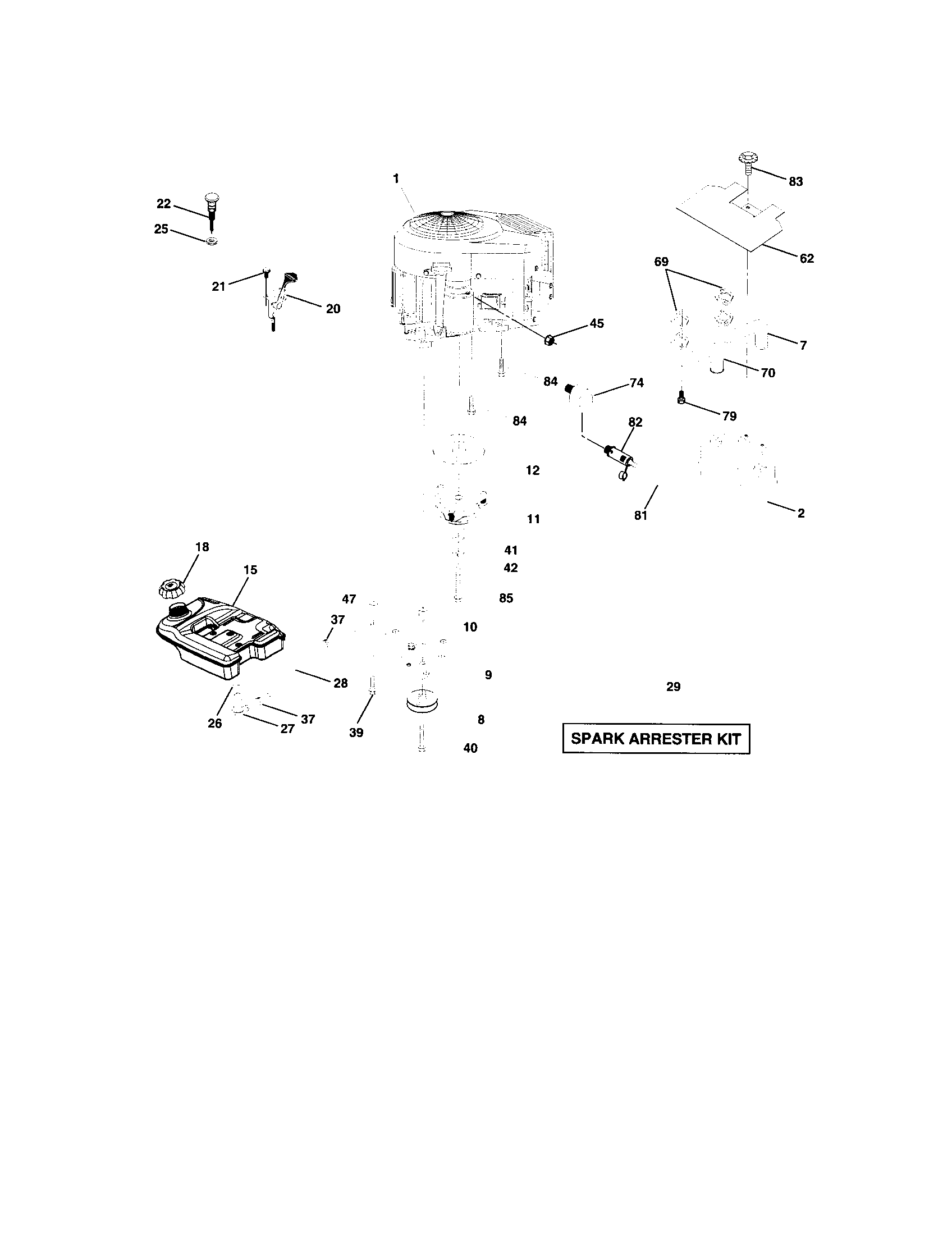 Craftsman 917276070 engine diagram