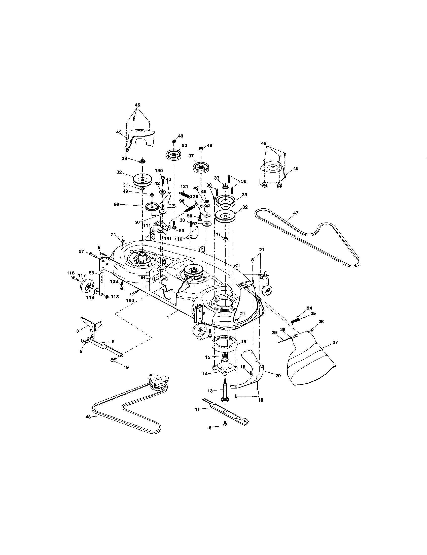 Craftsman 917276070 mower deck diagram