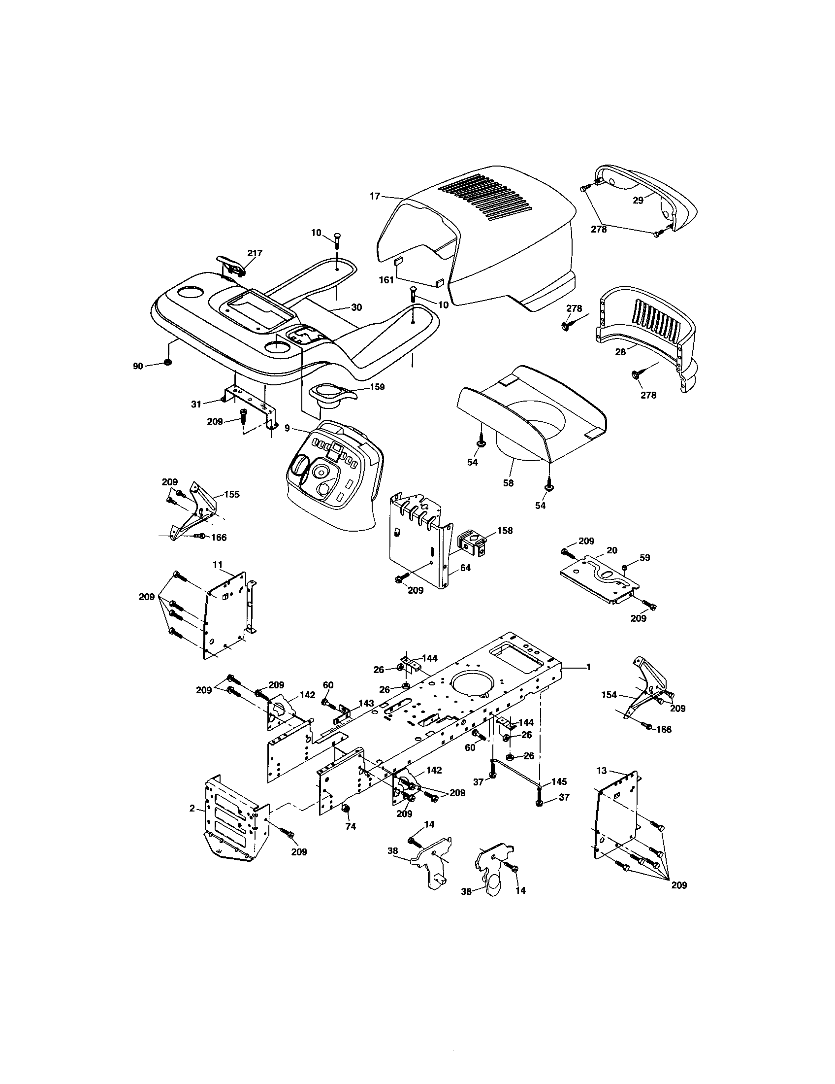 Craftsman 917273663 chassis and enclosures diagram