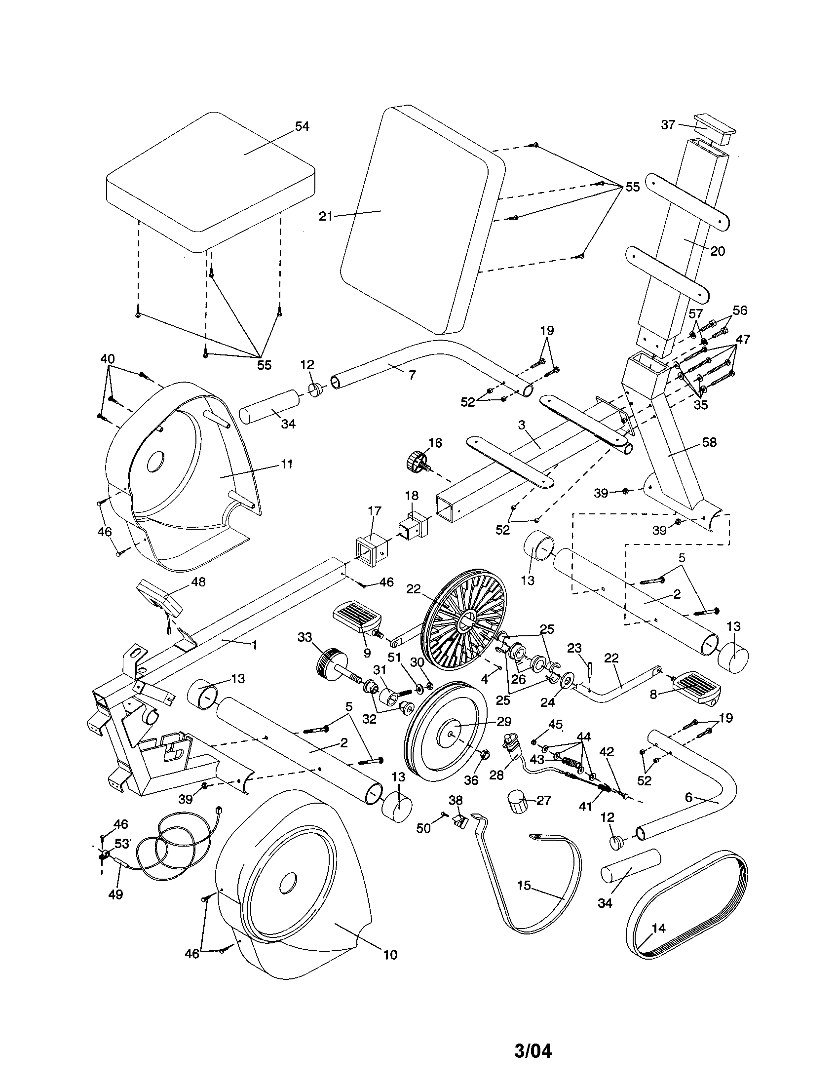 Weslo WLEX20480 cycle diagram