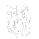 Weider 831150340 backrest/seat/frame diagram