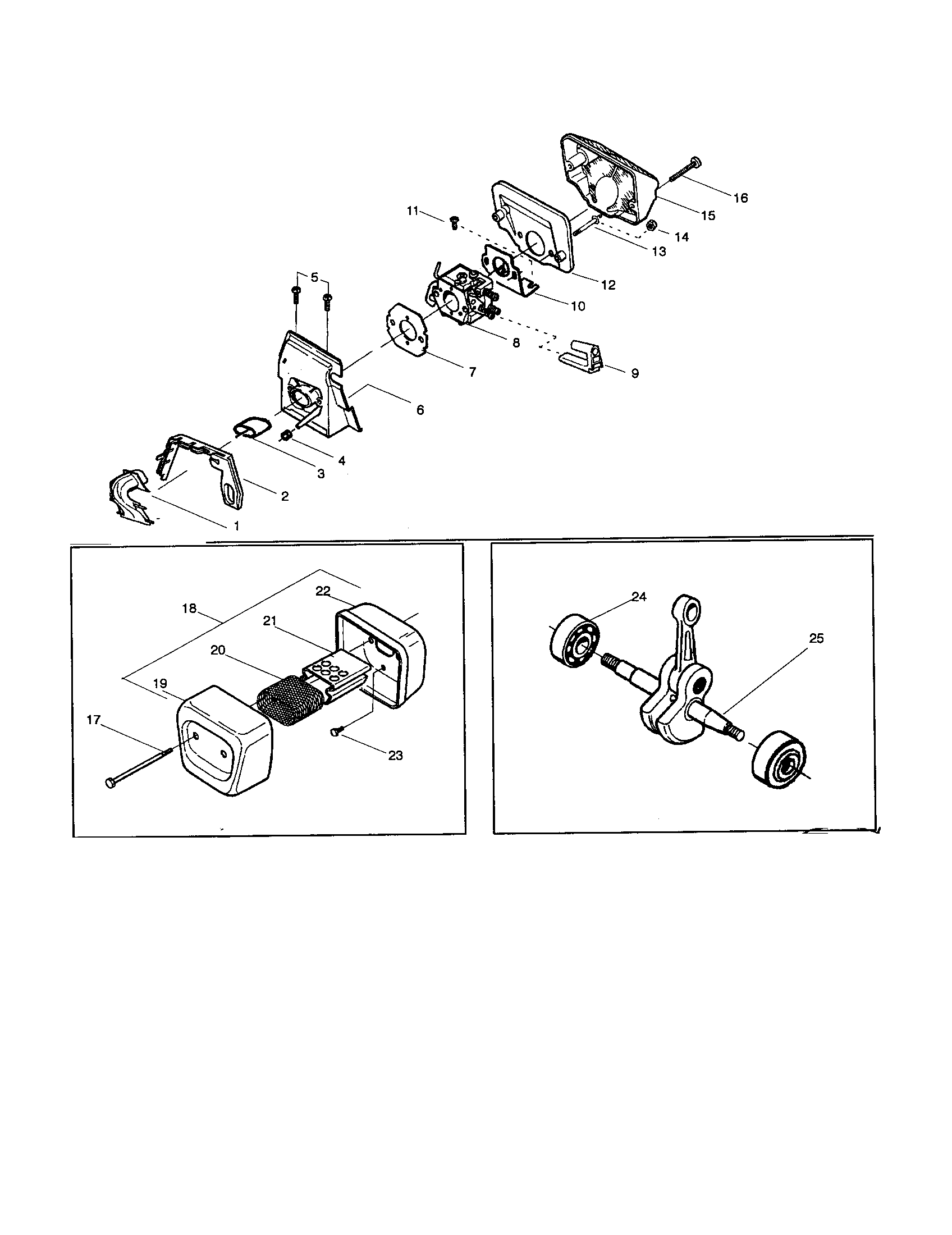 Husqvarna 141 turbo air cleaner diagram