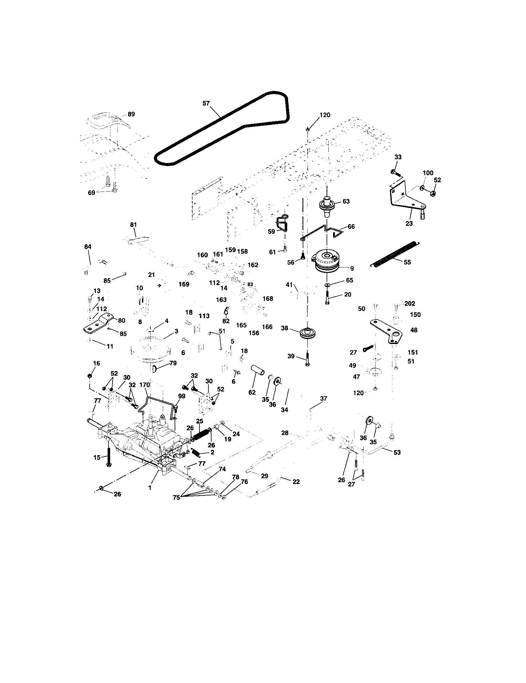Craftsman 917273634 ground drive diagram
