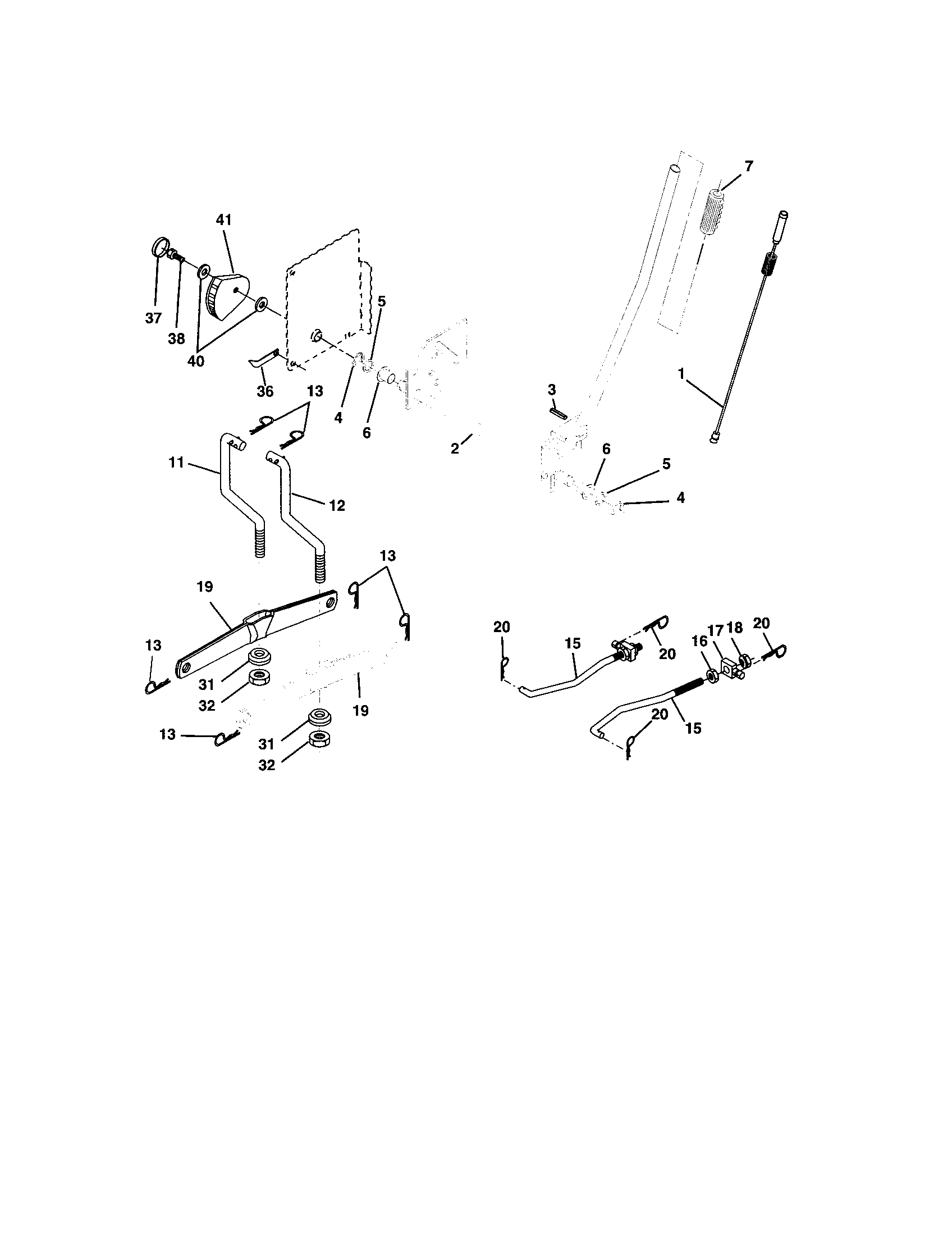 Craftsman 917273634 lift assembly diagram