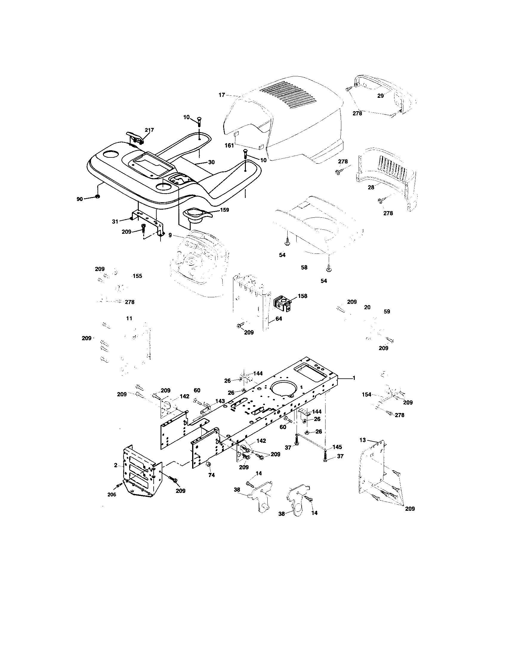 Craftsman 917273642 chassis and enclosures diagram