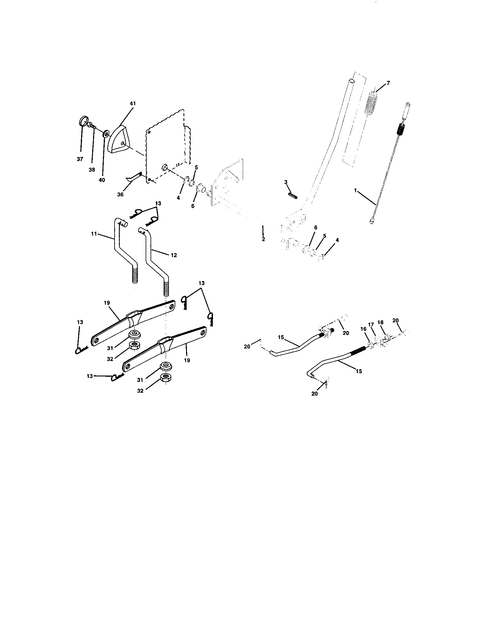 Craftsman 917273642 lift assembly diagram