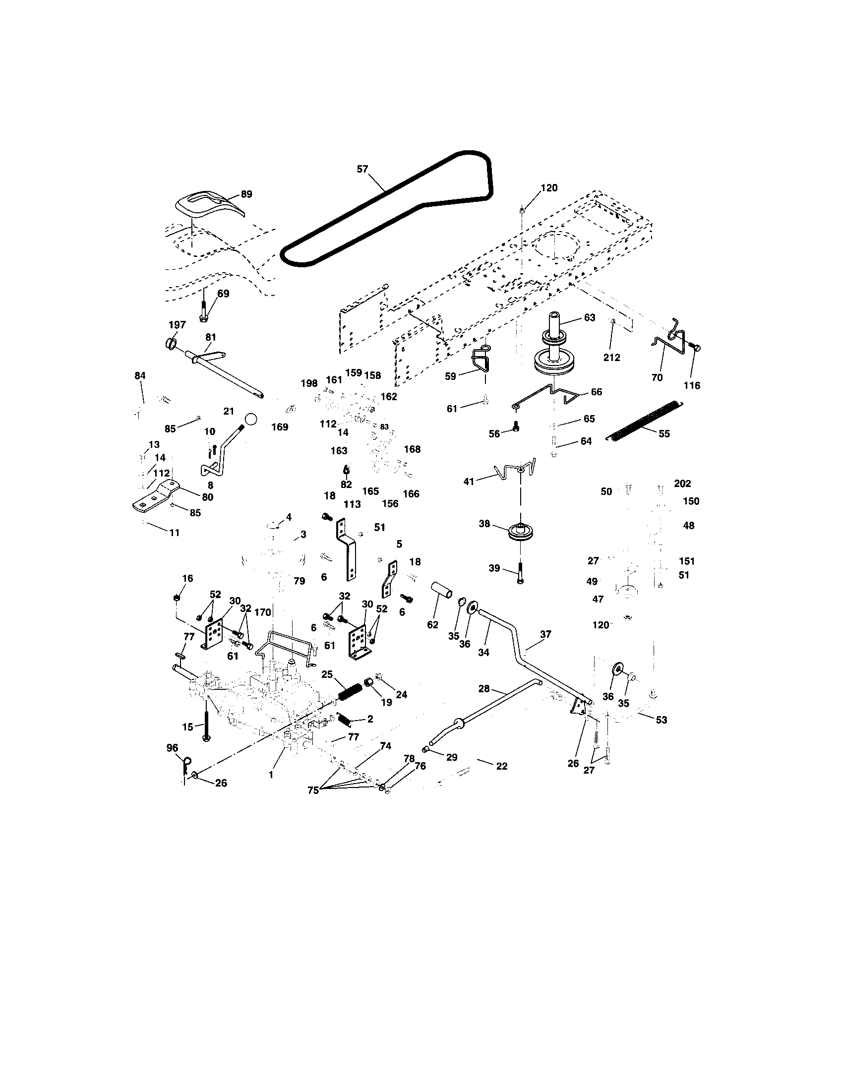 Craftsman 917273372 ground drive diagram