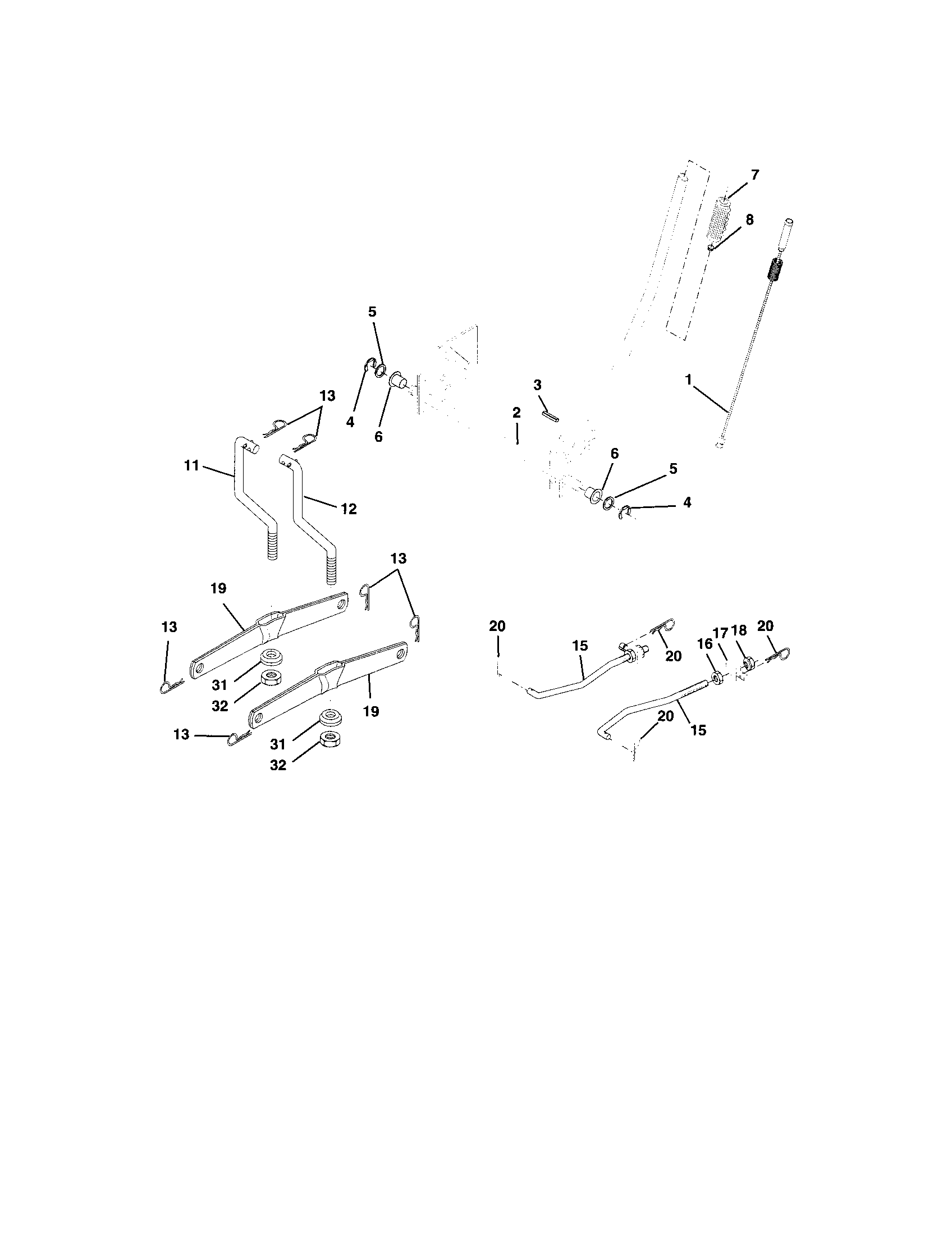Craftsman 917273372 lift assembly diagram