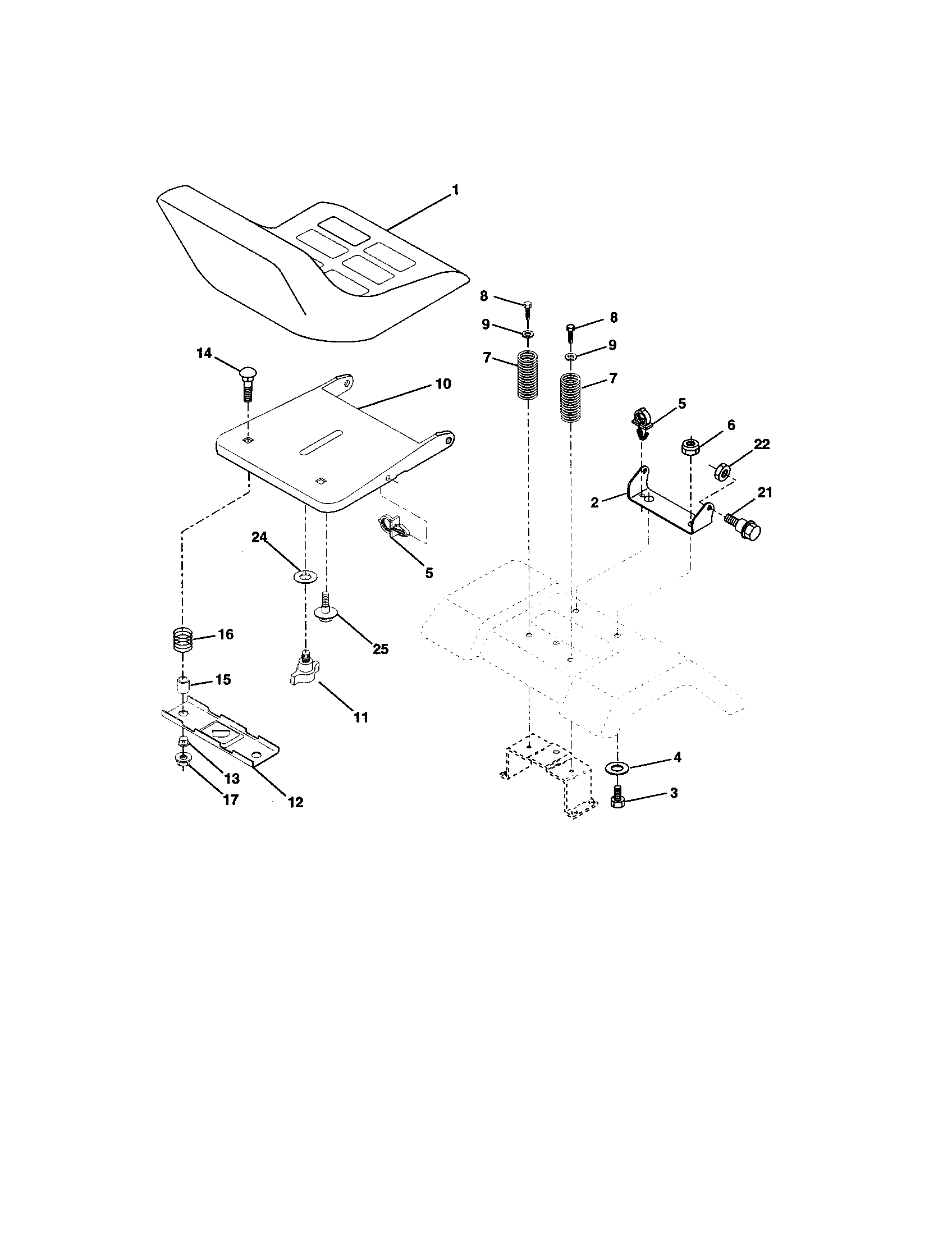 Husqvarna LO21H48F seat assembly diagram