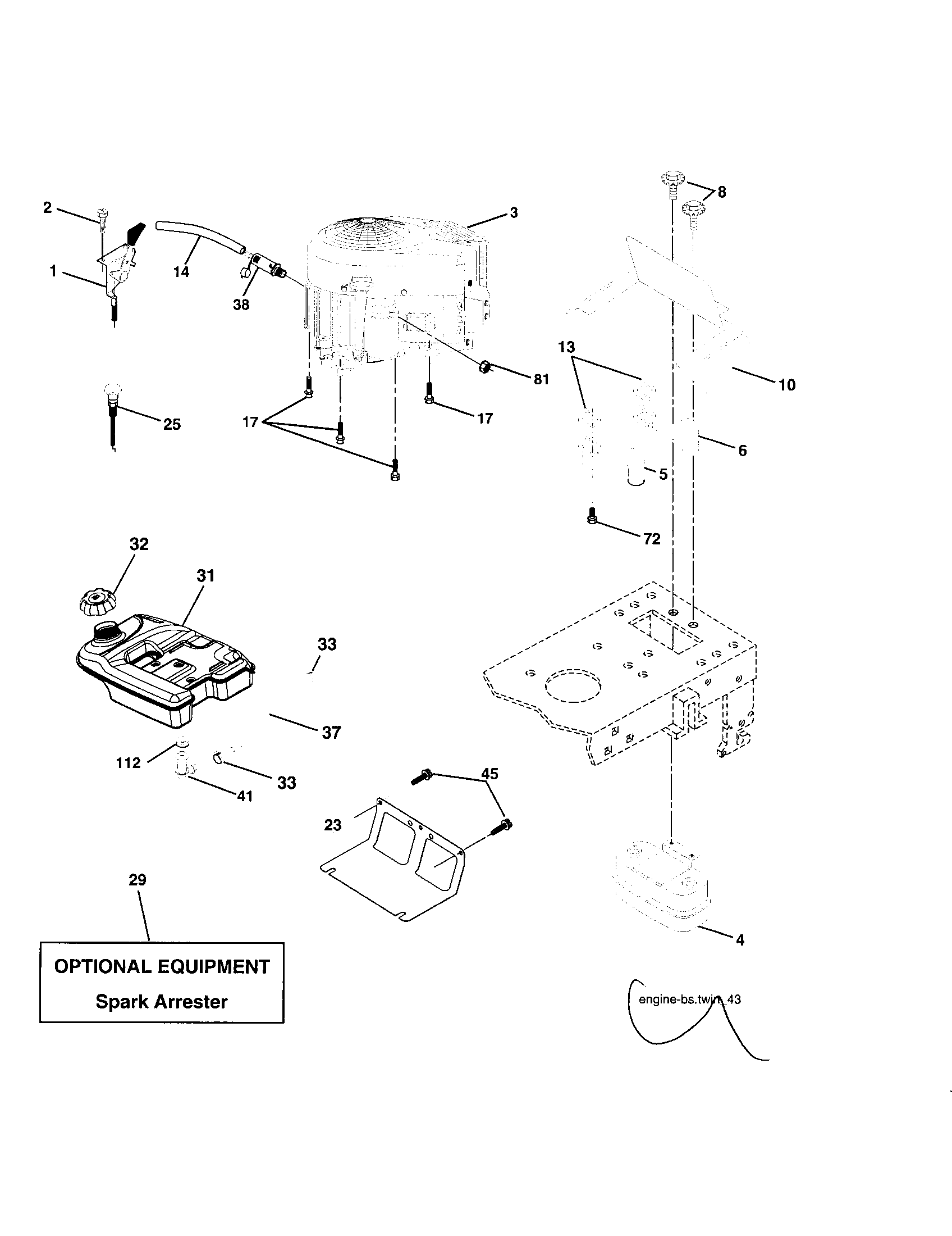 Husqvarna LO21H48F engine diagram