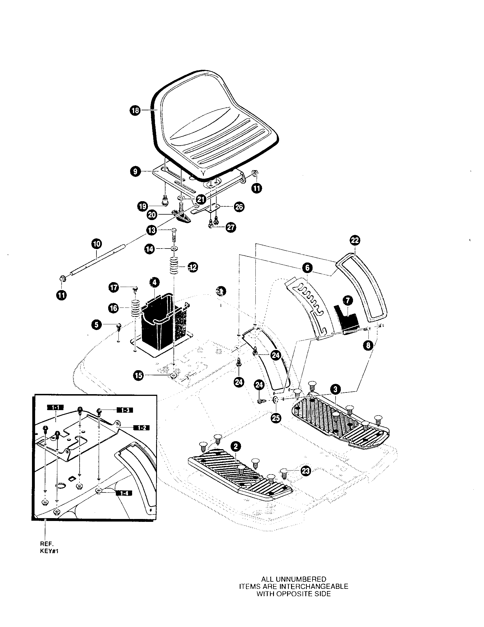 Yard King 50562X89 rear chassis assembly diagram
