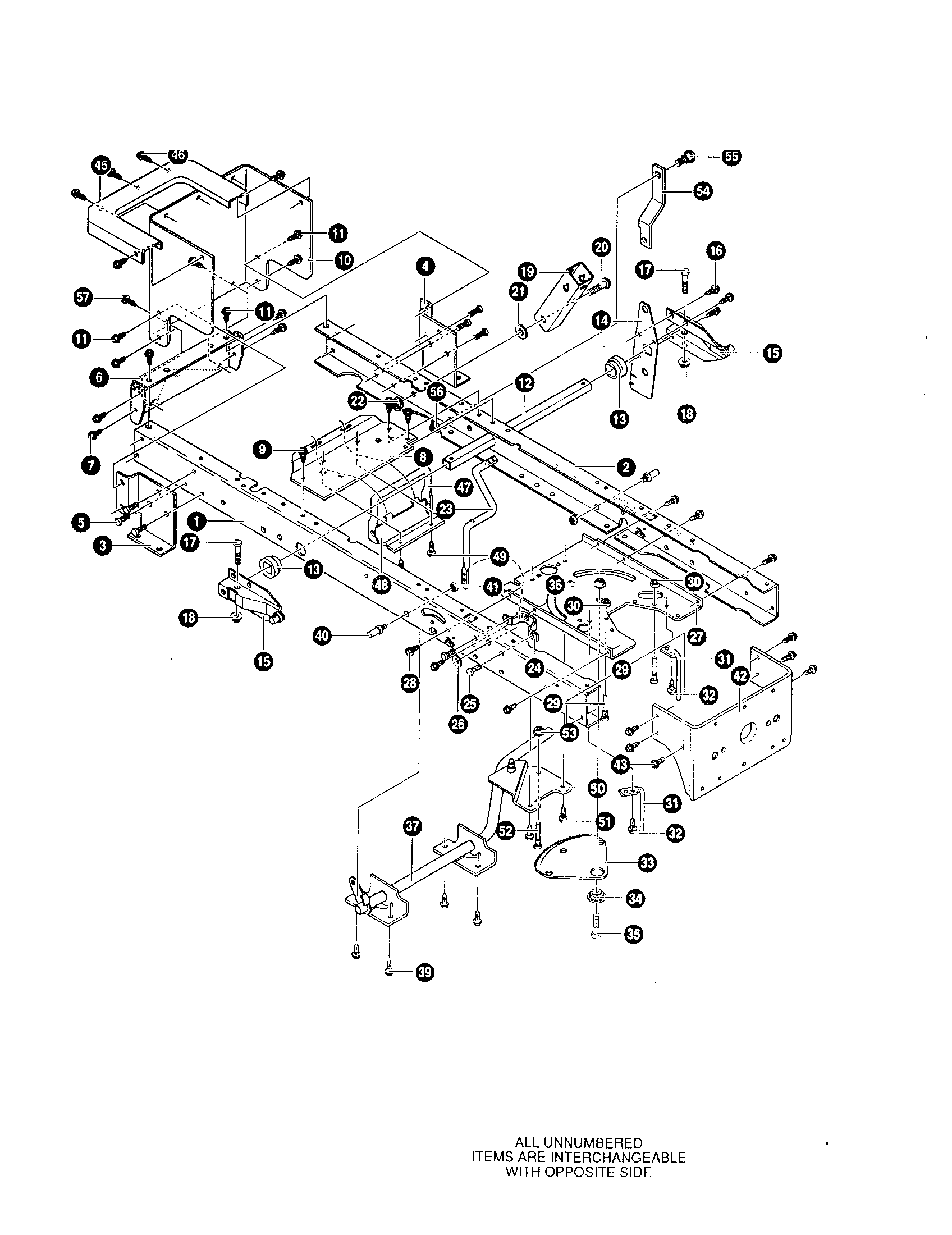 Yard King 50562X89 frame assembly diagram
