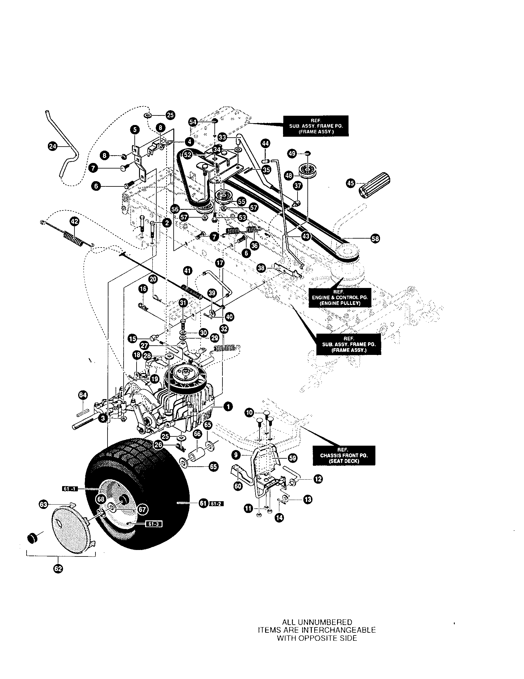 Yard King 50562X89 motion drive assembly diagram