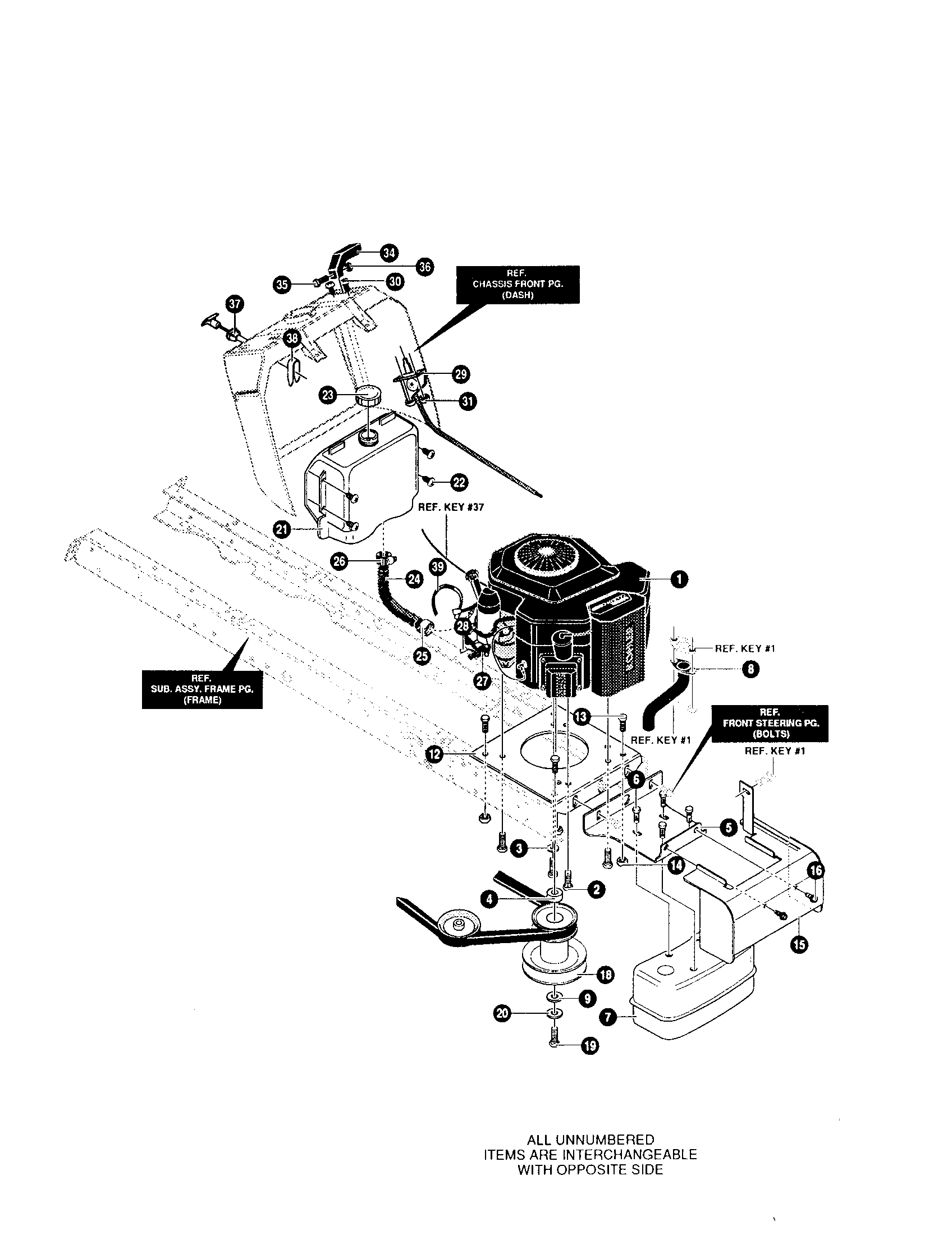 Yard King 50562X89 engine/control diagram