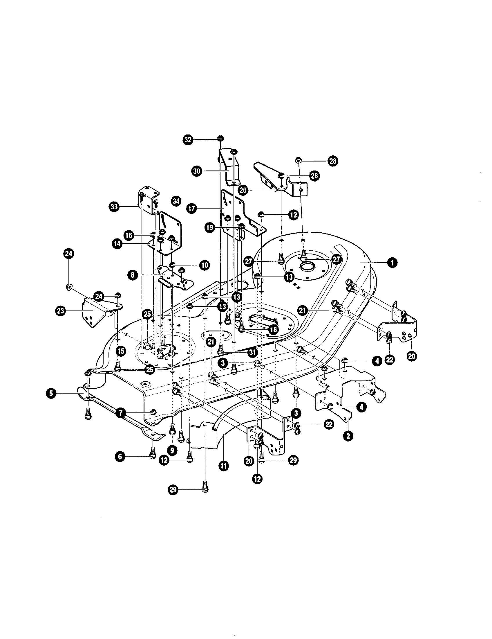 Yard King 50562X89 pre-painted deck diagram