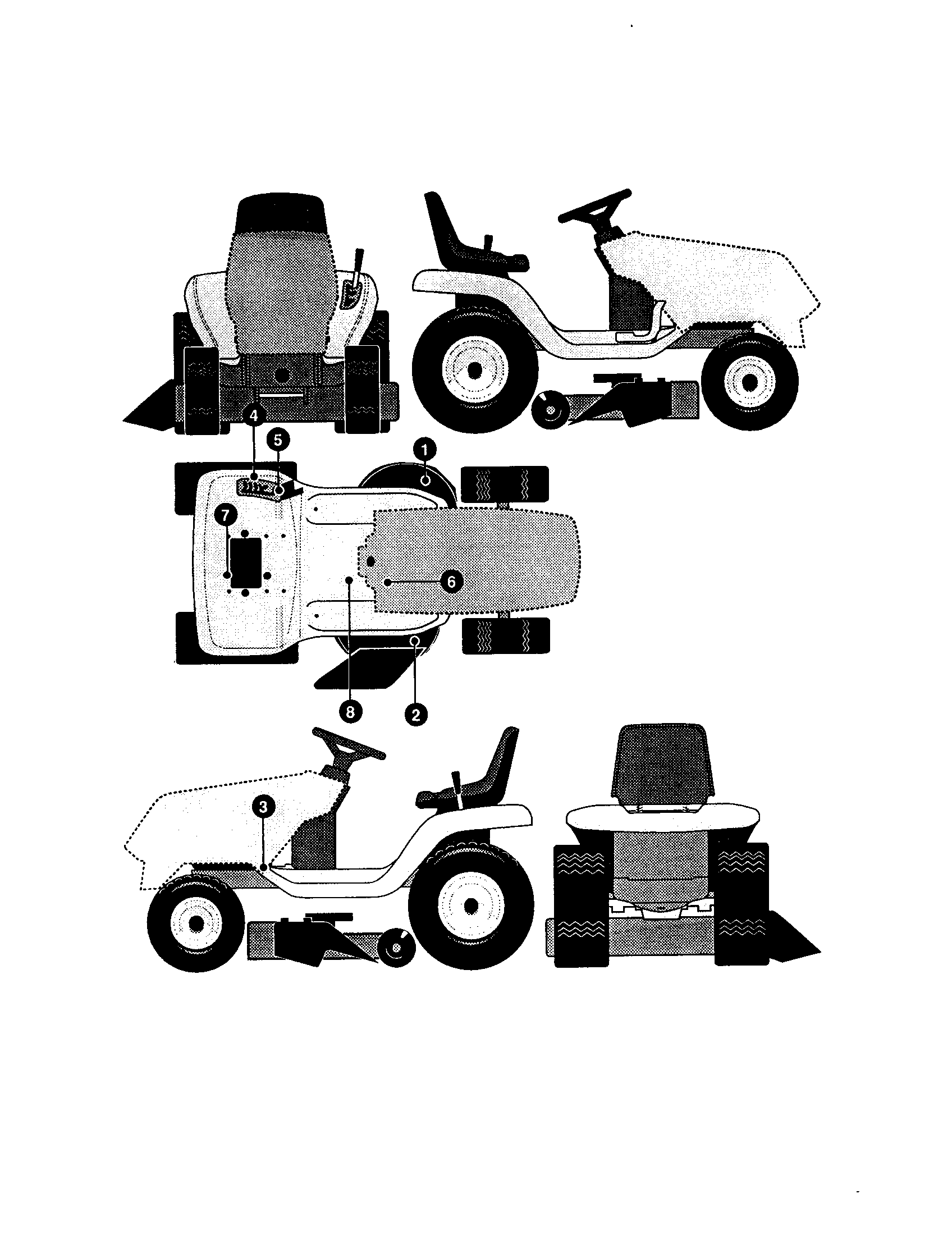 Yard King 50562X89 decal assembly diagram