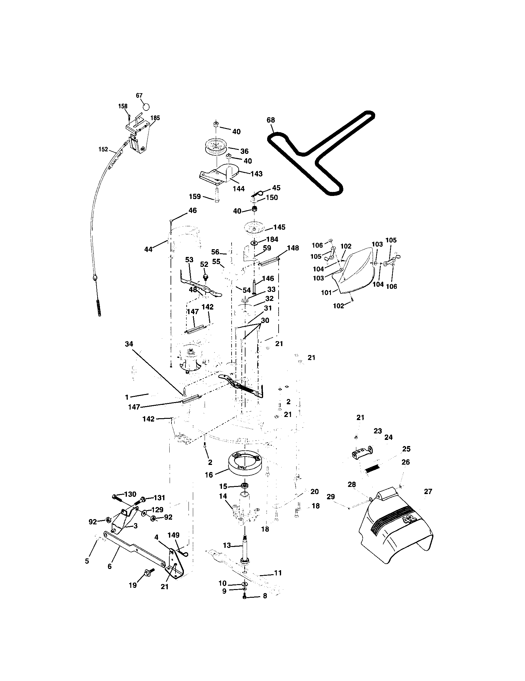 Craftsman 917273394 mower deck diagram