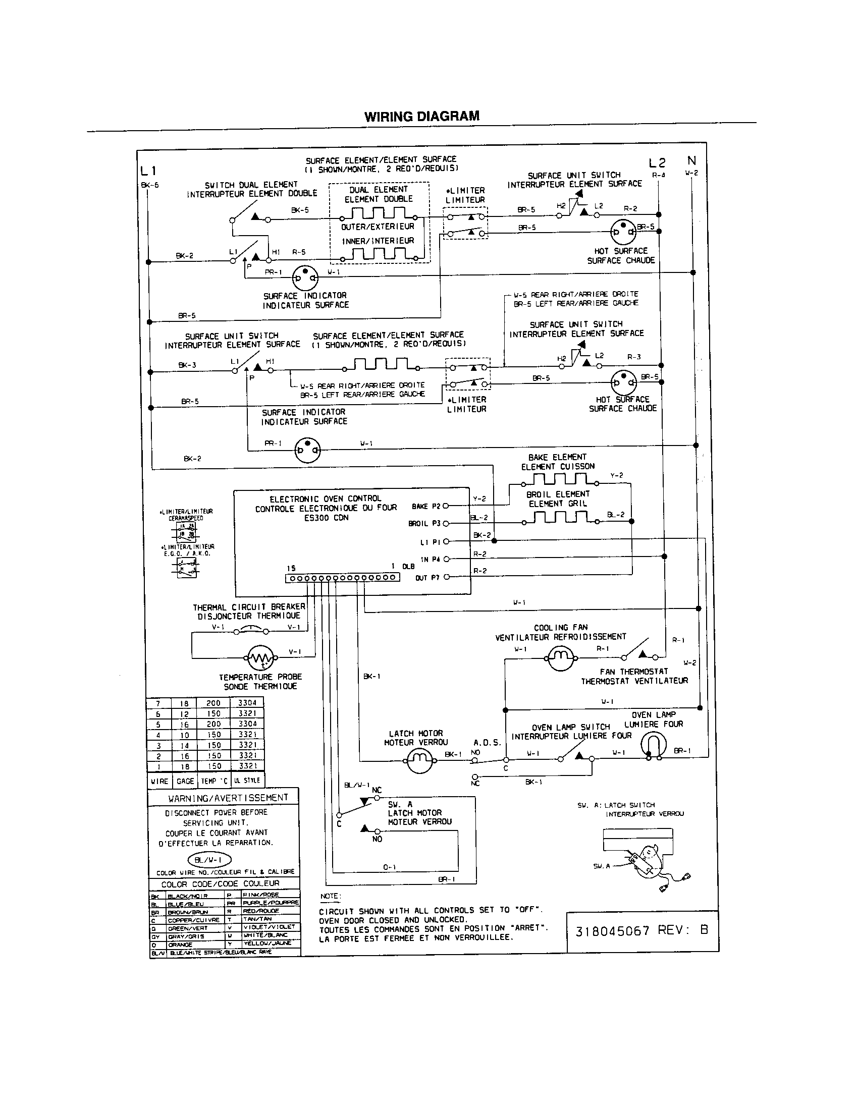 Frigidaire FES367AQG wiring diagram diagram