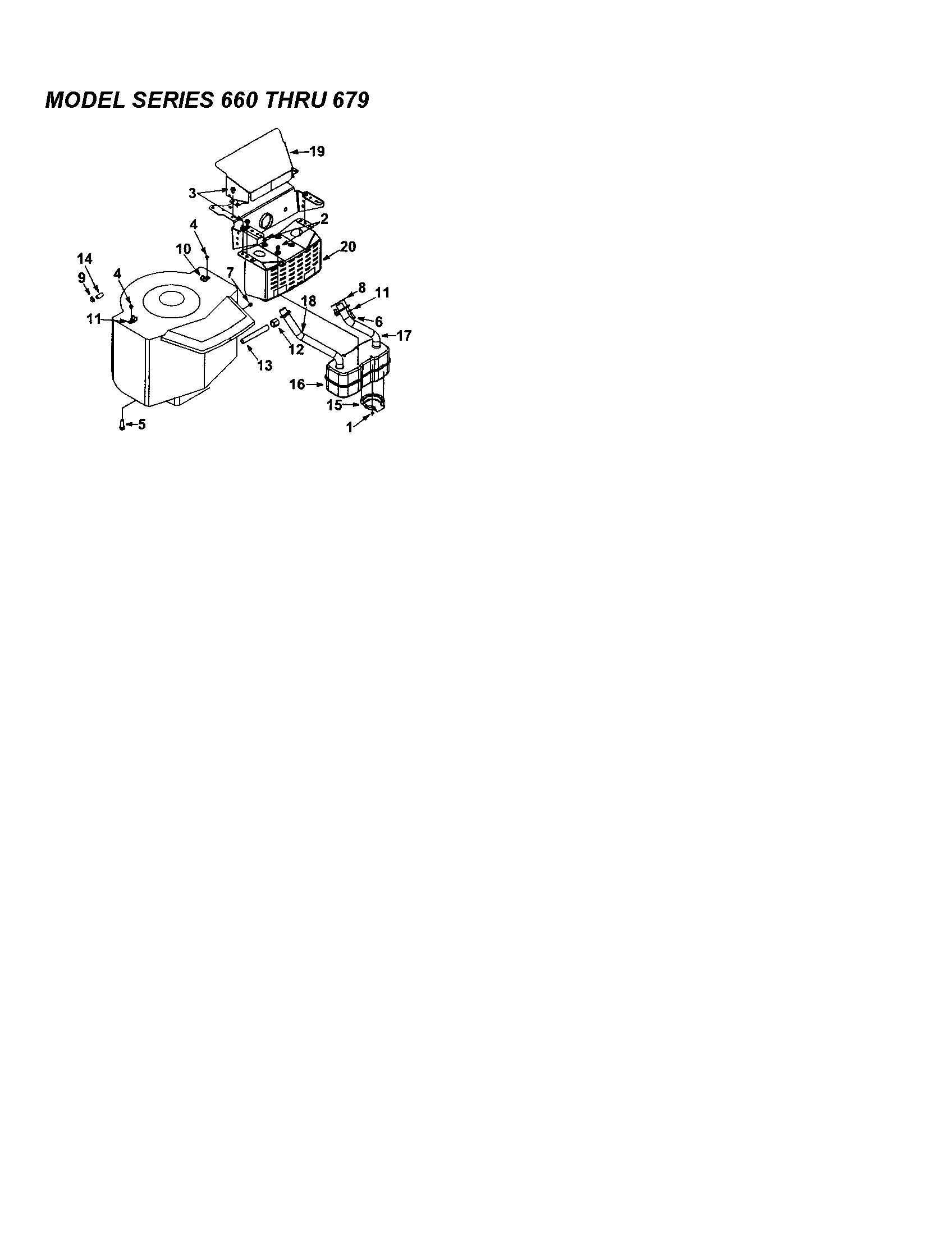 MTD 660 THRU 679 twin cylinder diagram