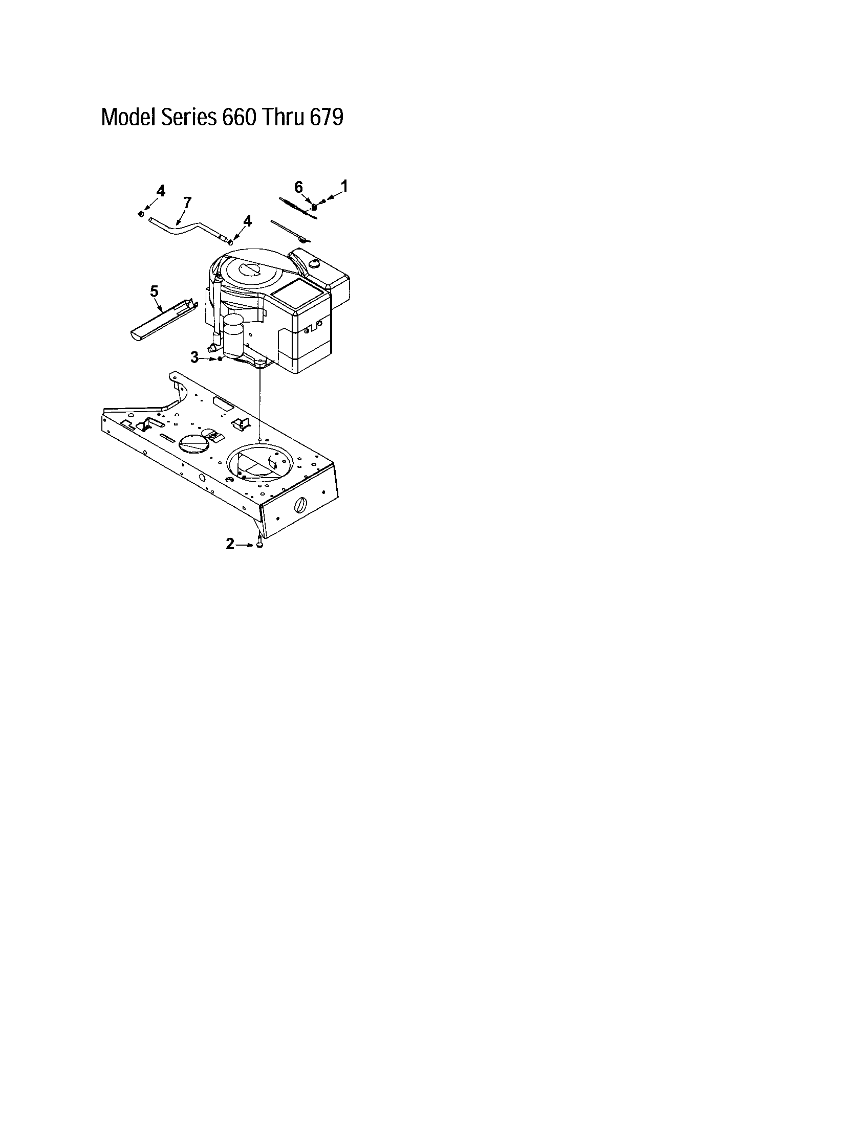 MTD 660 THRU 679 single cylinder diagram