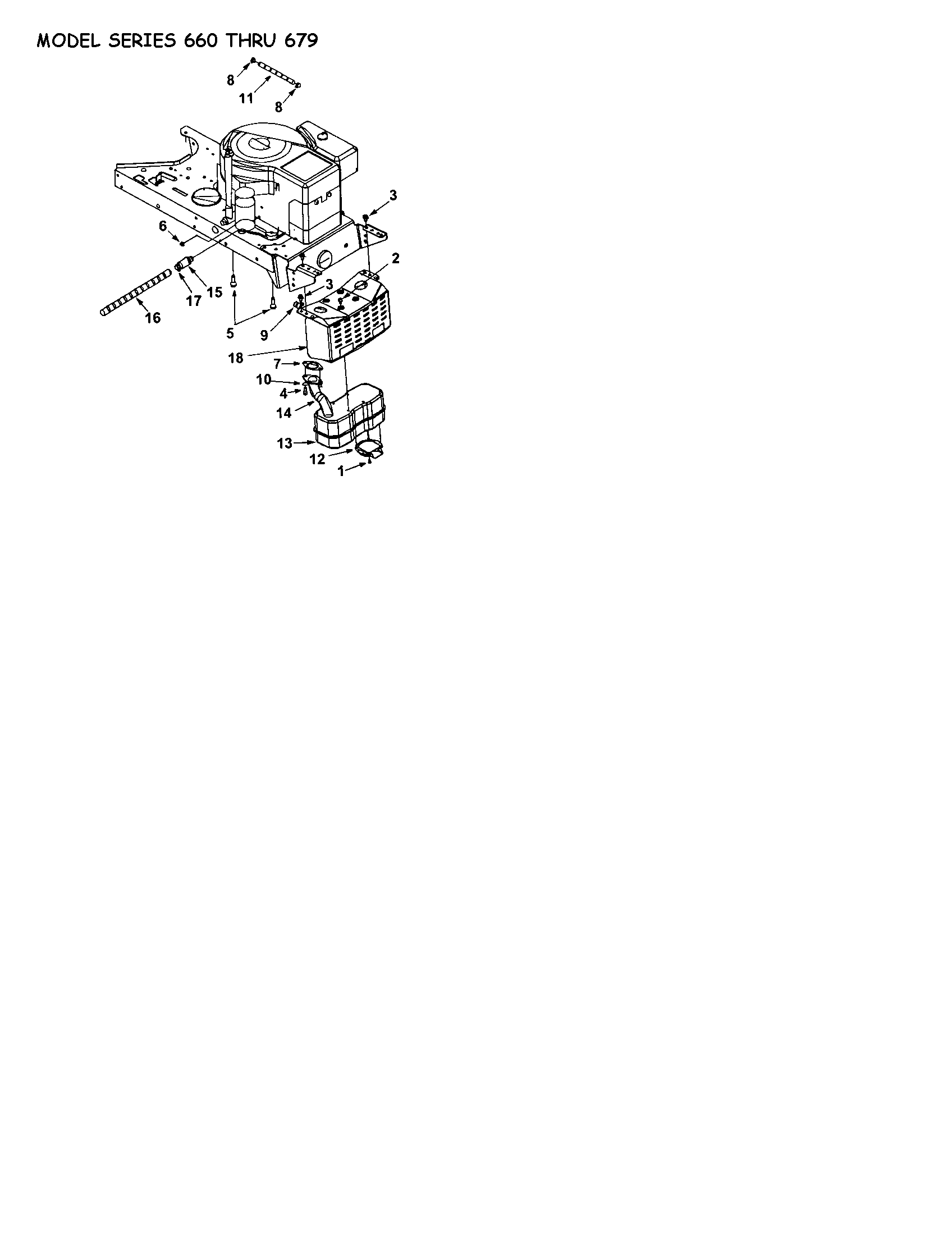 MTD 660 THRU 679 tecumseh - engine diagram