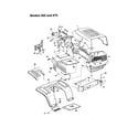 MTD 13BH670F062 hood - models 665 and 675 diagram