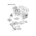 MTD 13BH670F062 hood - models 667 and 677 diagram