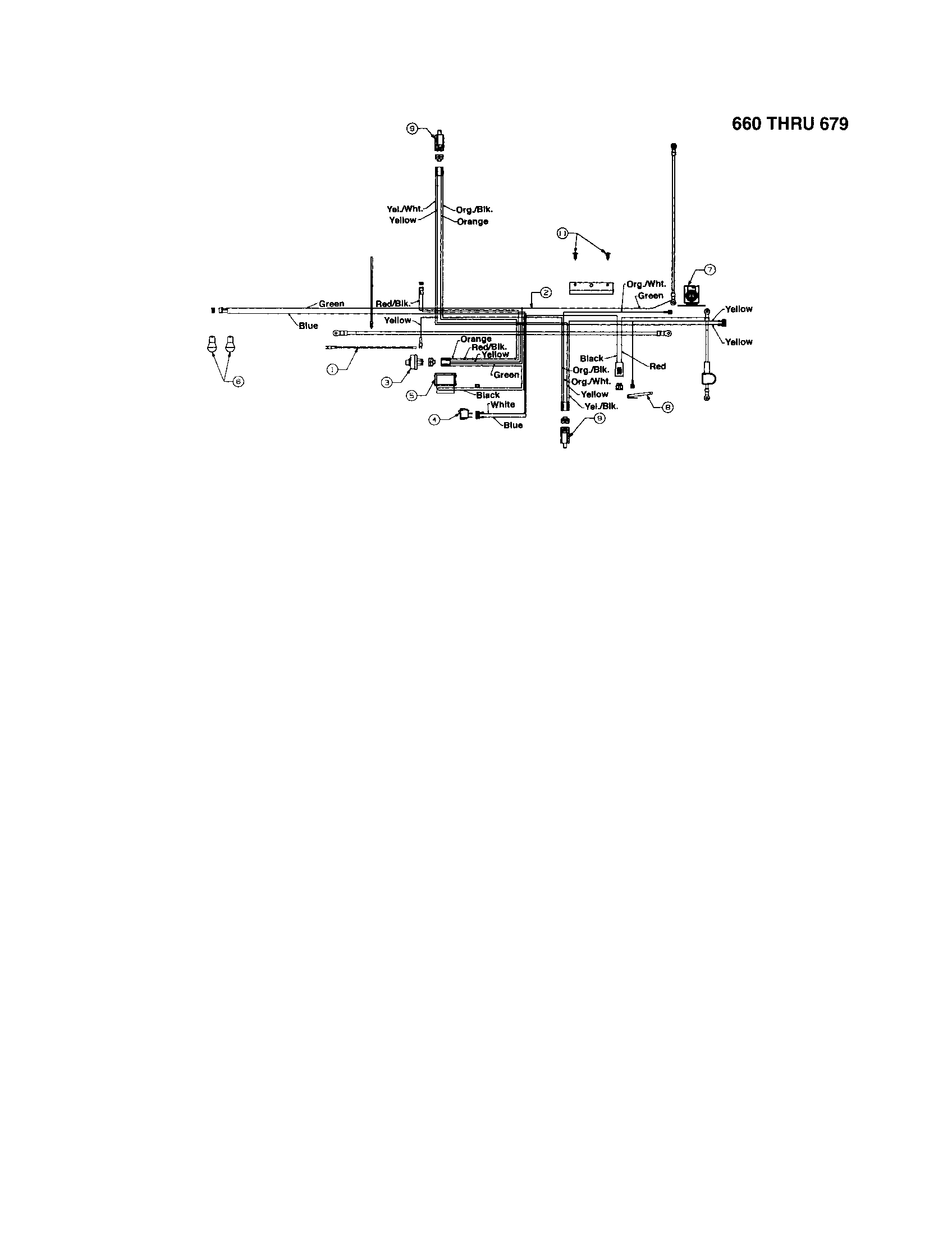 MTD 660 THRU 679 single cylinder briggs & stratton diagram