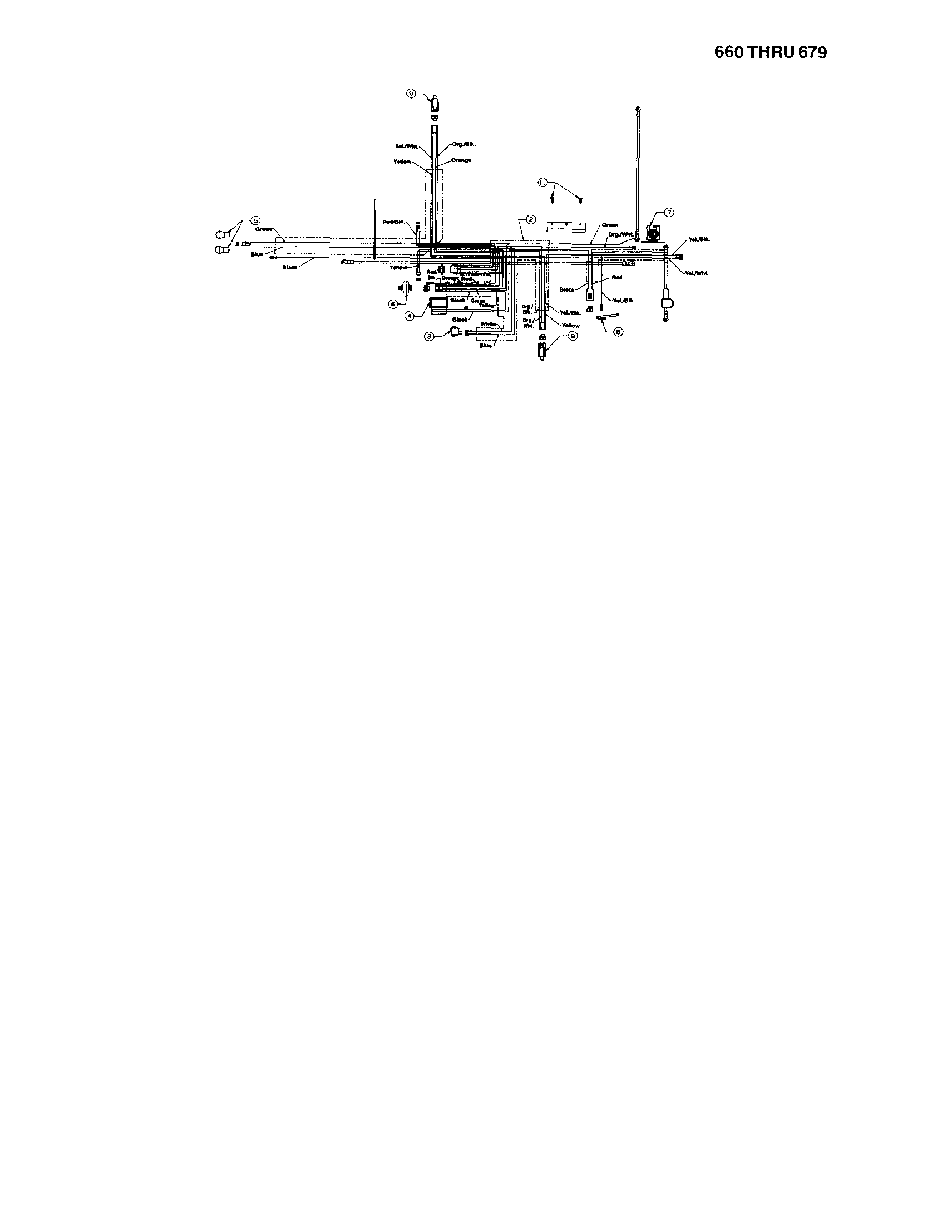 MTD 660 THRU 679 over head valve diagram