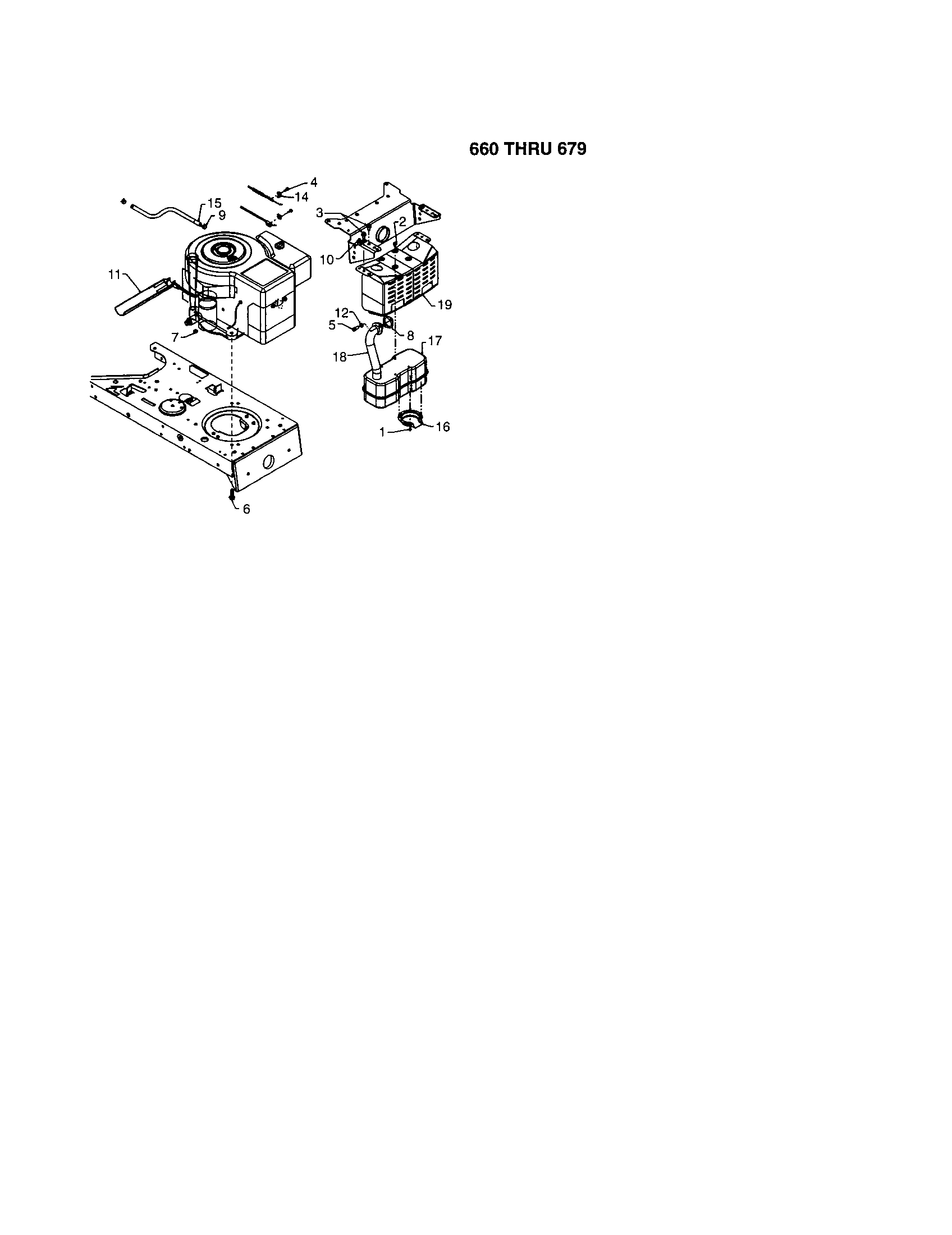 MTD 660 THRU 679 over head valve diagram