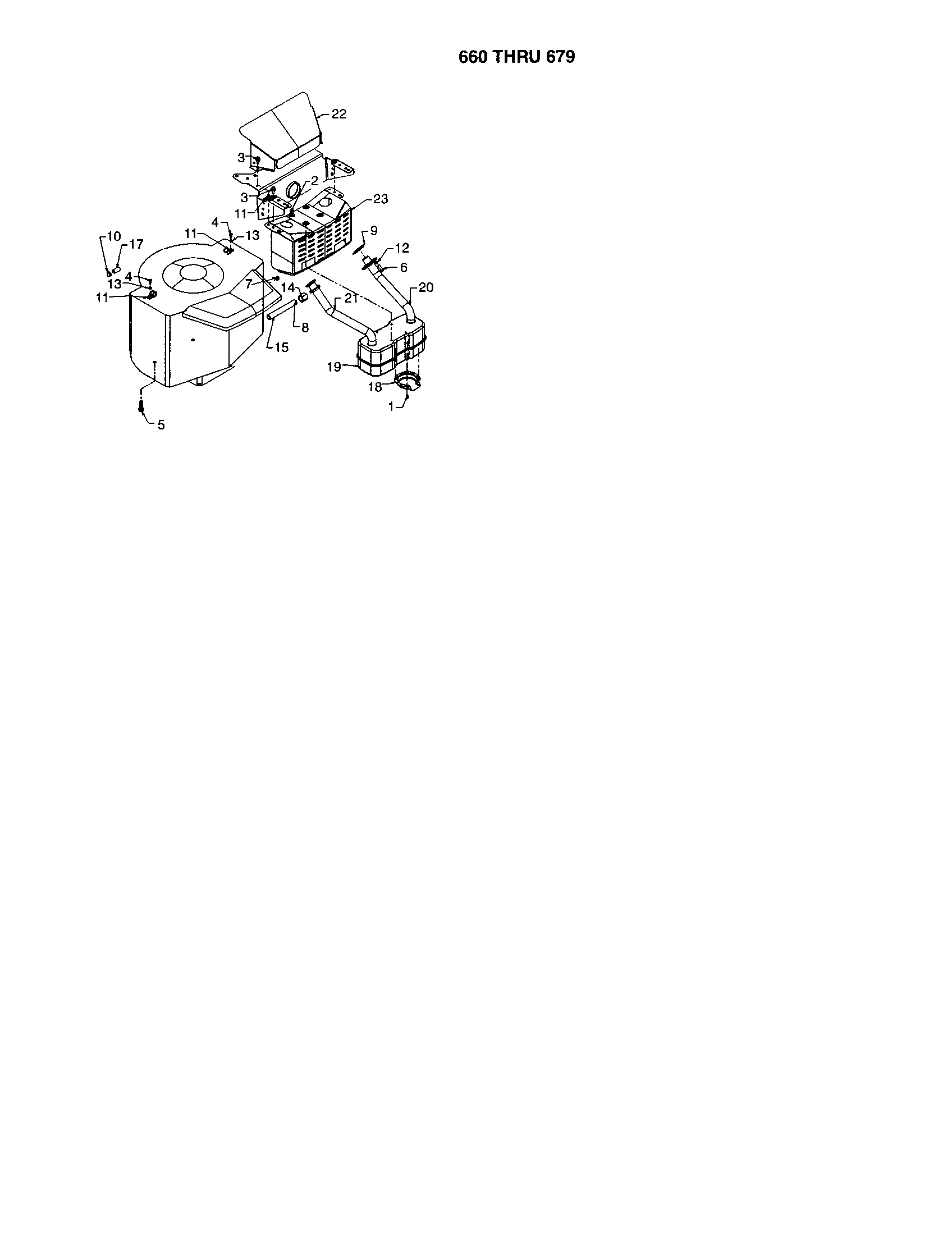 MTD 660 THRU 679 twin cyoinder diagram