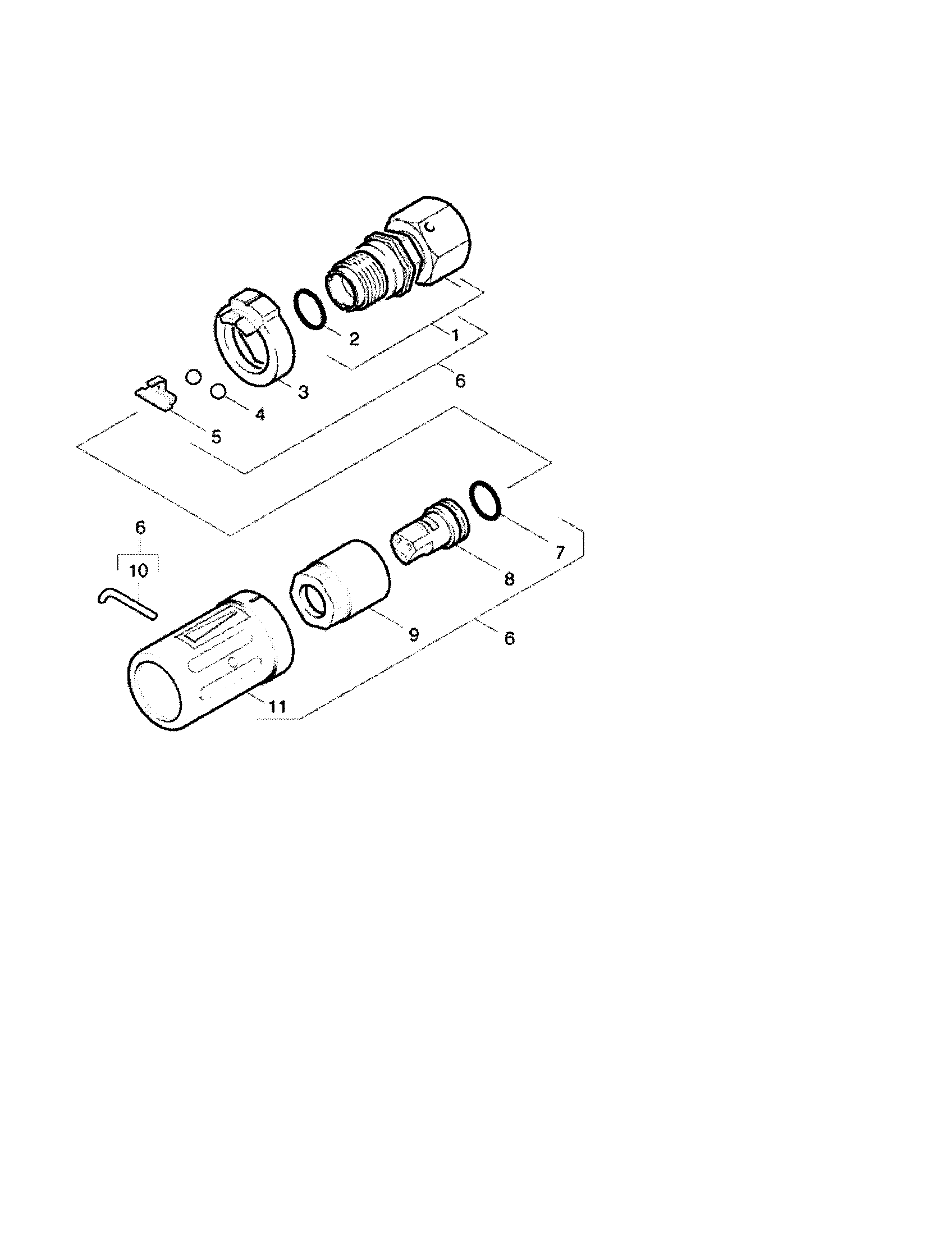 Karcher HD3500 4.3 triple jet nozzle - 1.810-999.0 diagram