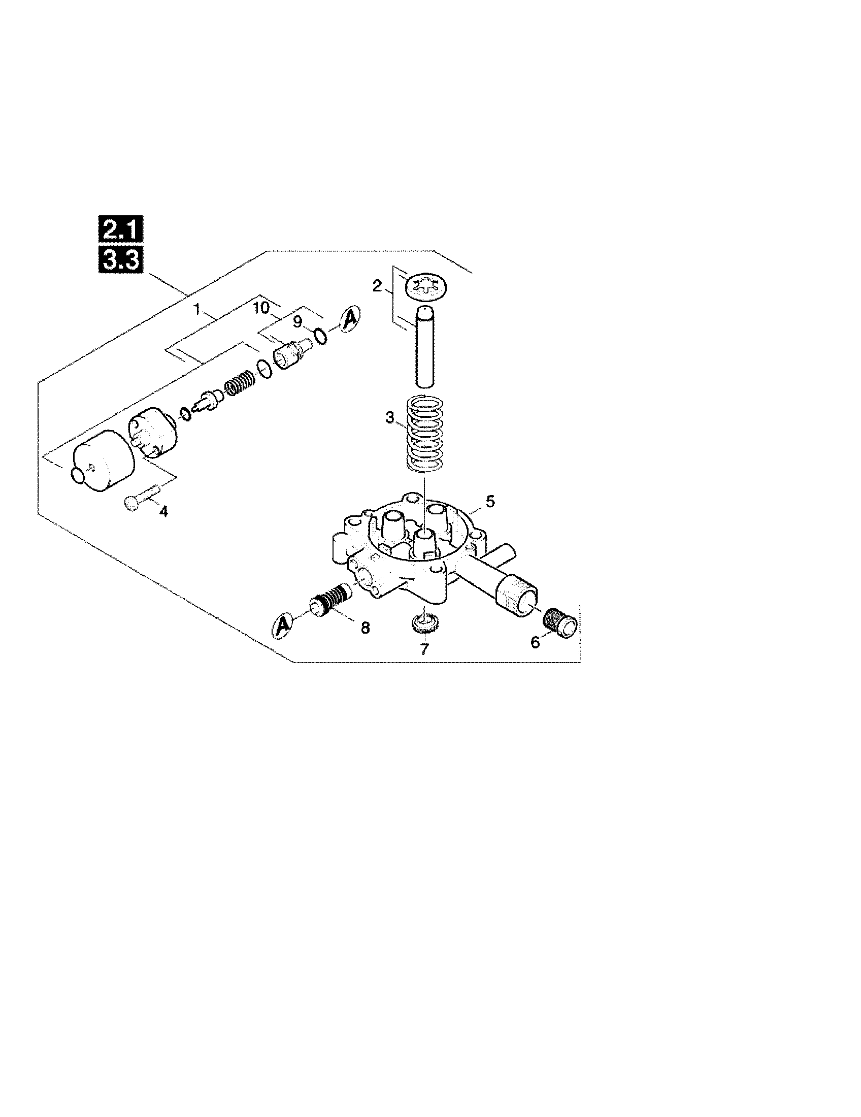 Karcher K2200G 2.2 piston/valve diagram