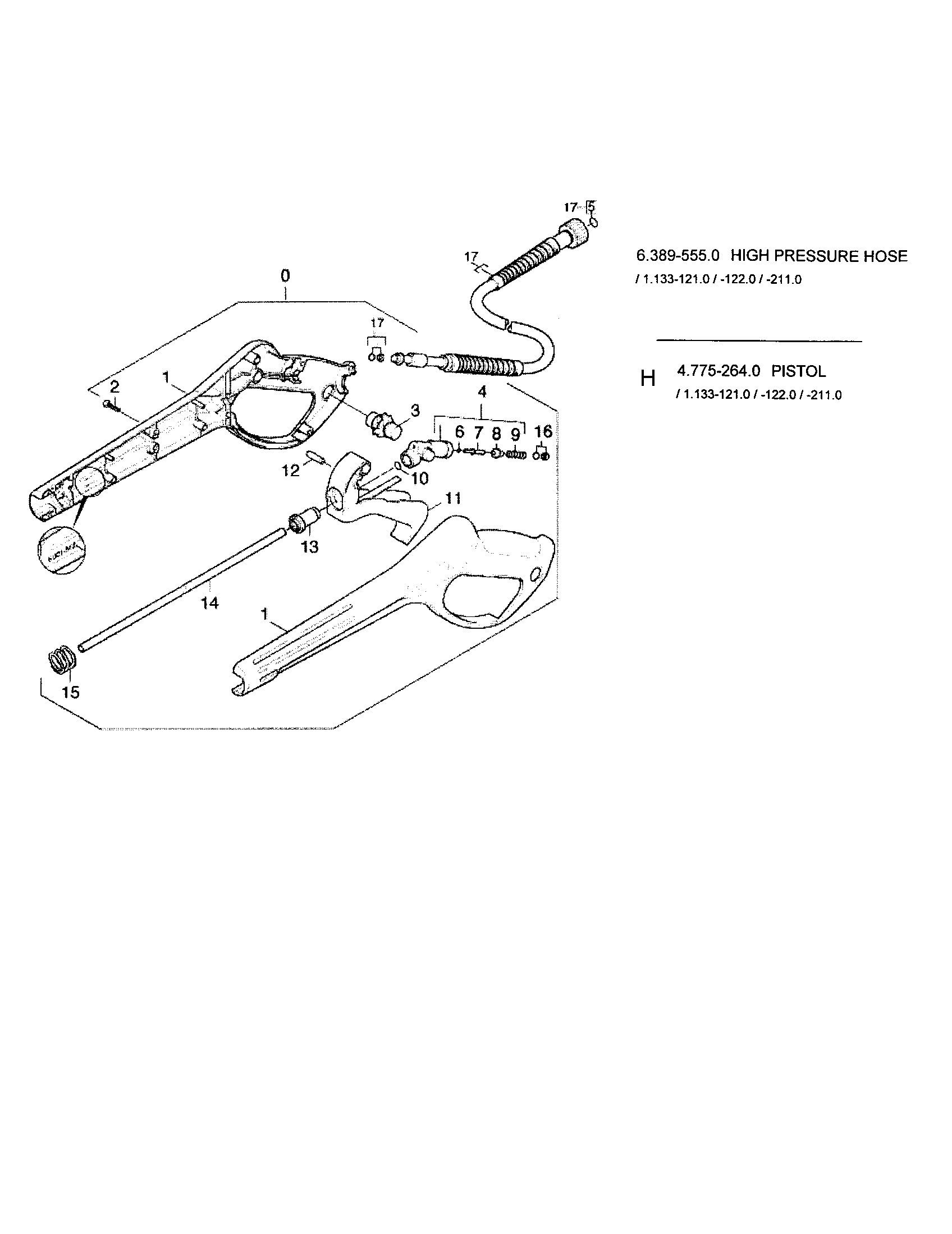 Karcher K2200G 4.1 trigger gun-version 1/piston diagram
