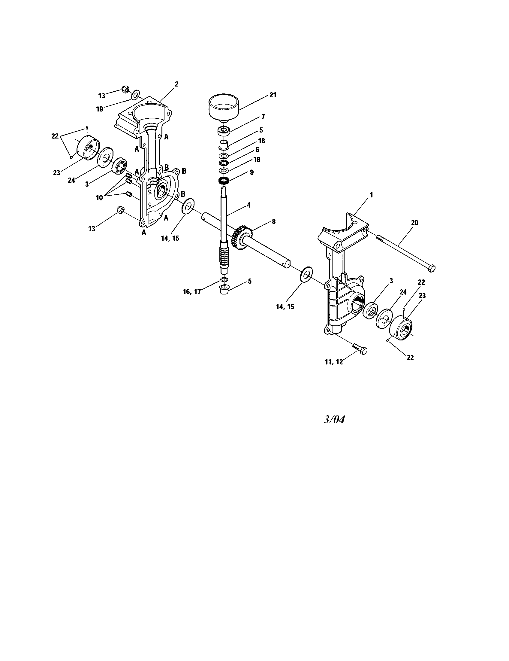 Troybilt 12215 transmission assembly diagram