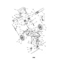 Troybilt 25A-258J063 handle/engine/wheels/base diagram